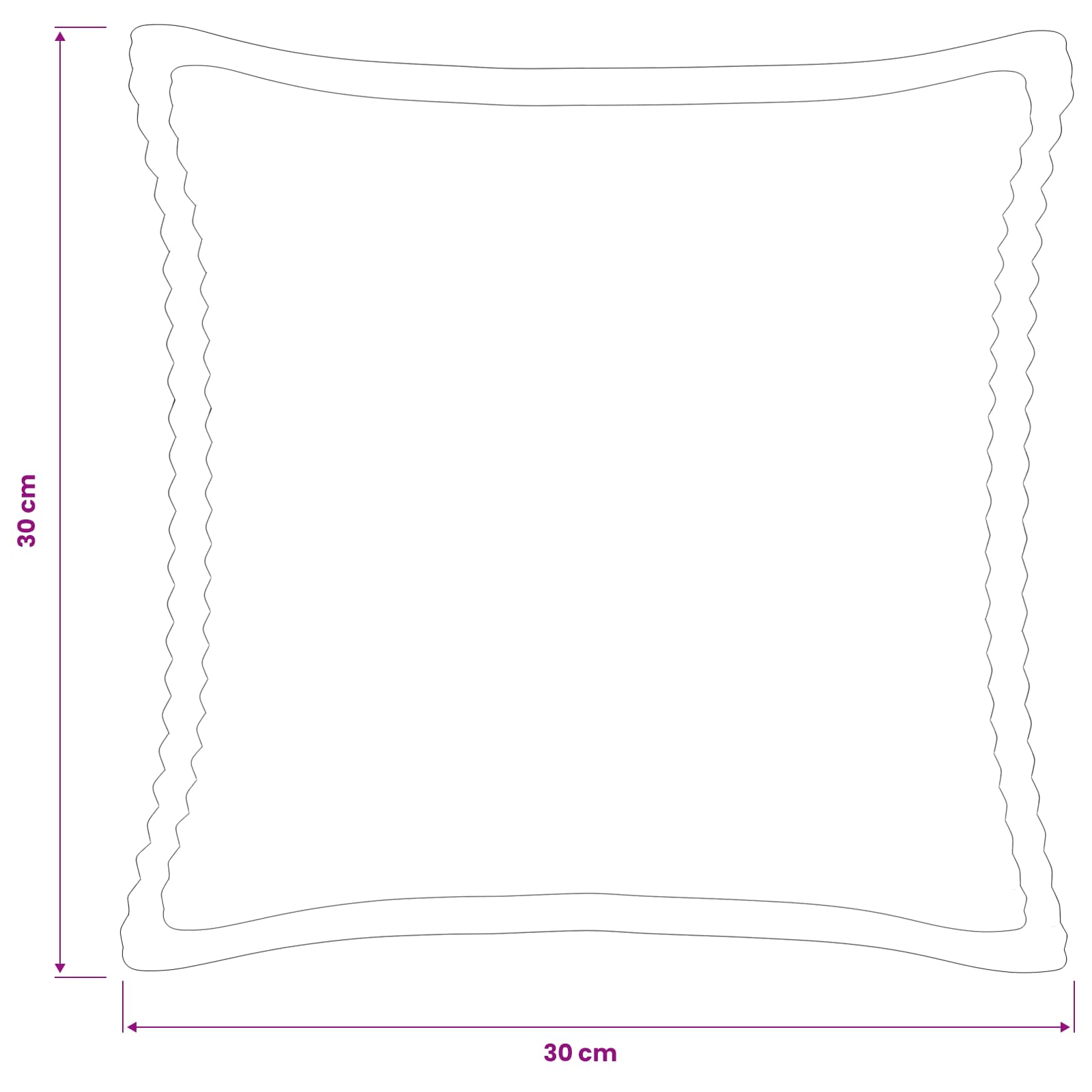 Federa 2 pz HOUTEN Grigio Chiaro 30 x 30 cm corduroy