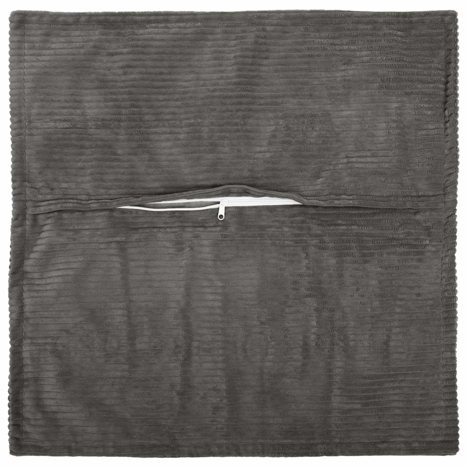 Federa 6 pz HOUTEN Grigio Scuro 30 x 30 cm corduroy