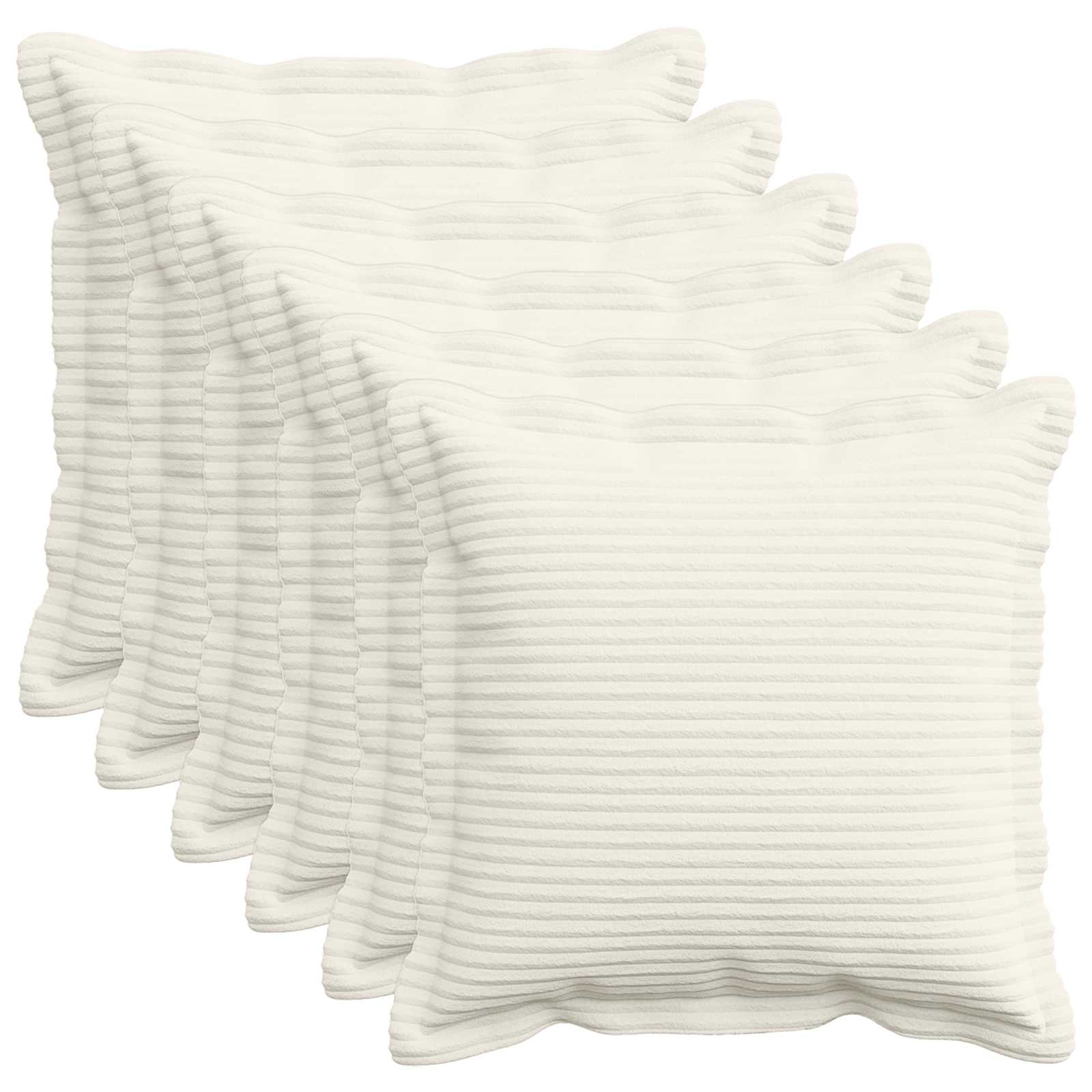 Federa 6 pz HOUTEN Crema 30 x 30 cm corduroy