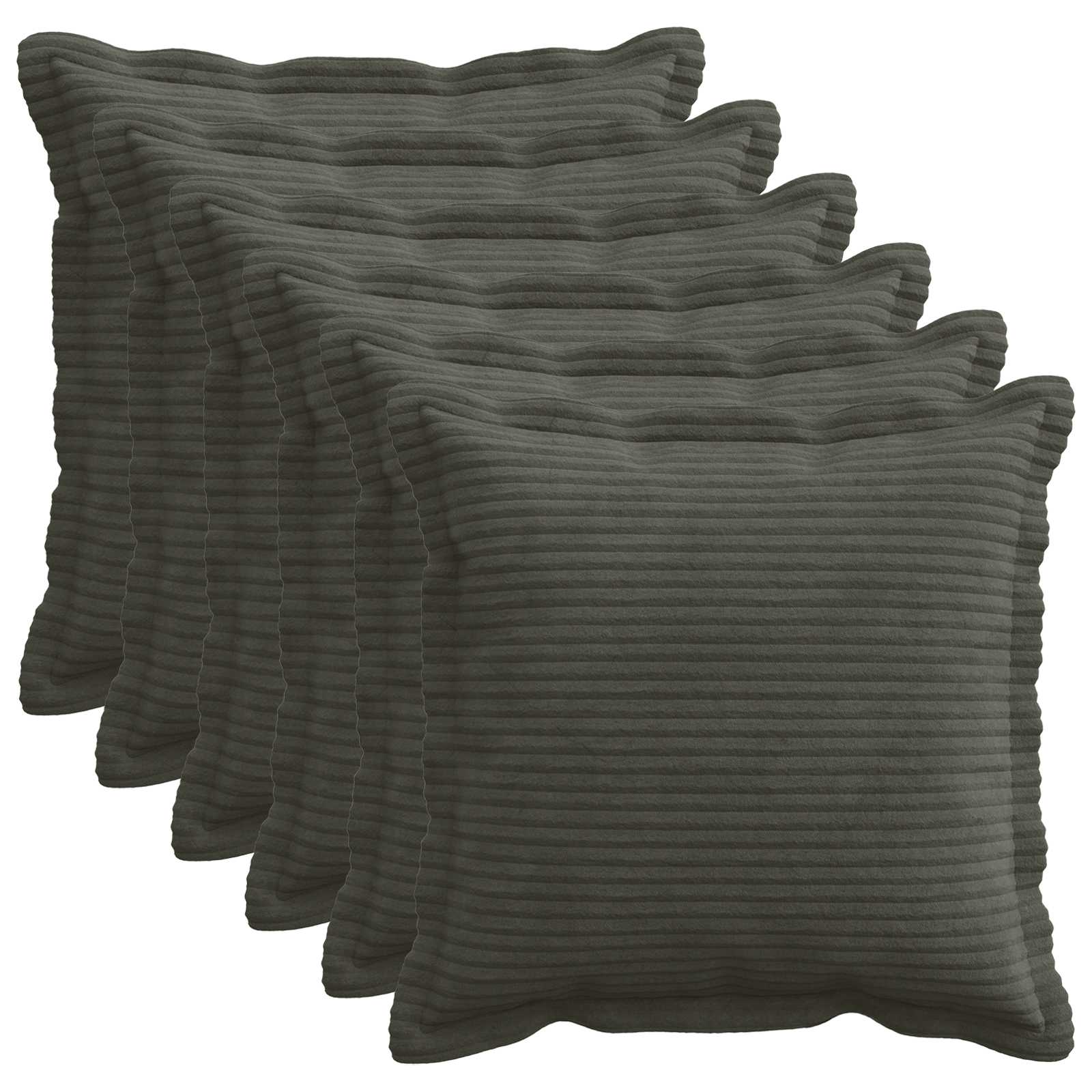 Federa 6 pz HOUTEN Antracite 30 x 30 cm corduroy