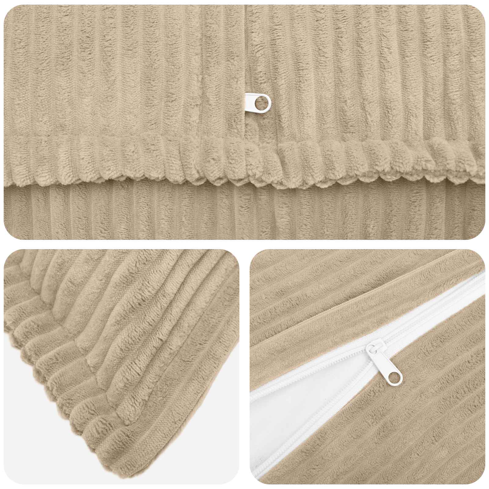 Federa 2 pz HOUTEN Tortora 30 x 30 cm corduroy