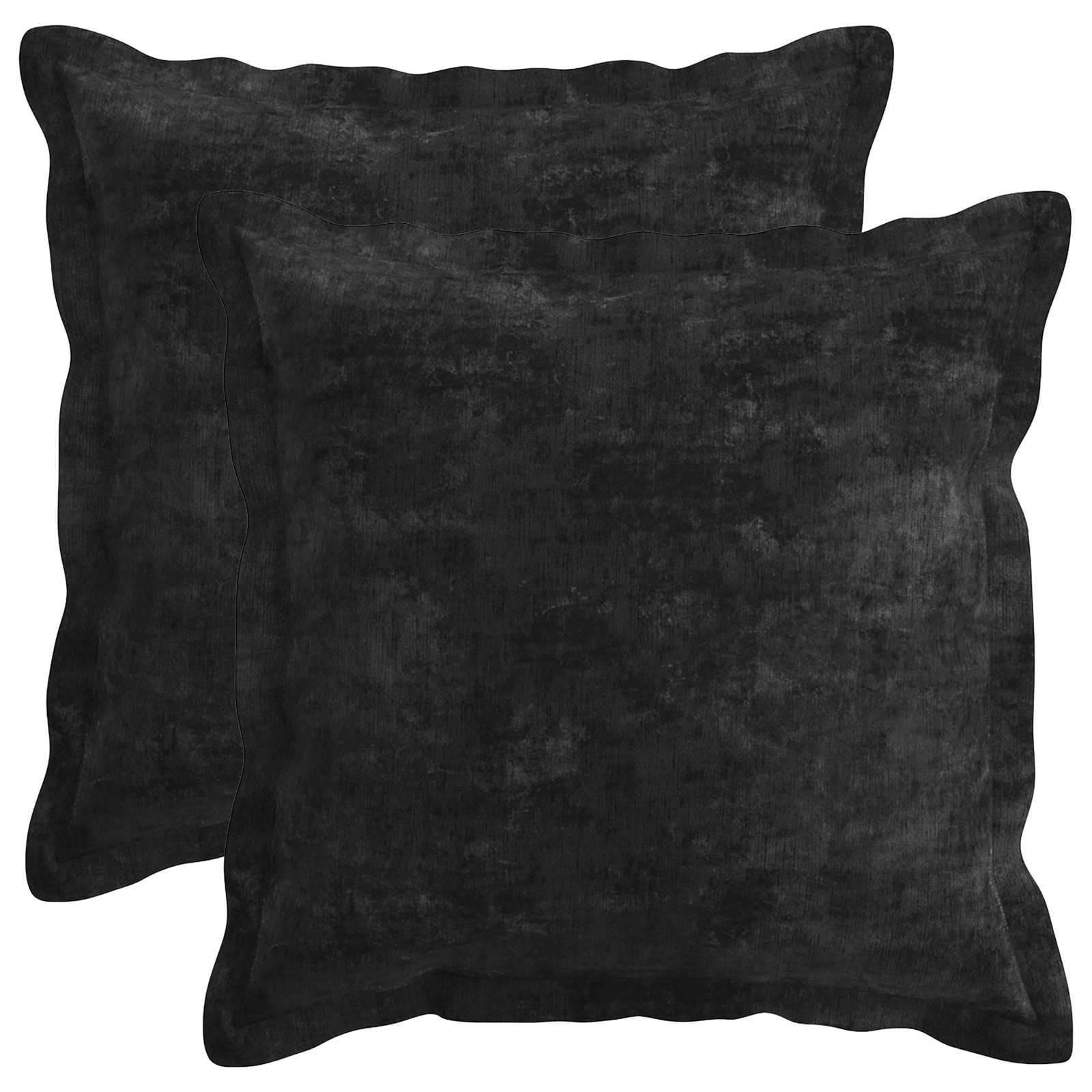 Federa 6 pz HOUTEN Antracite 30 x 30 cm Tessuto Chenille