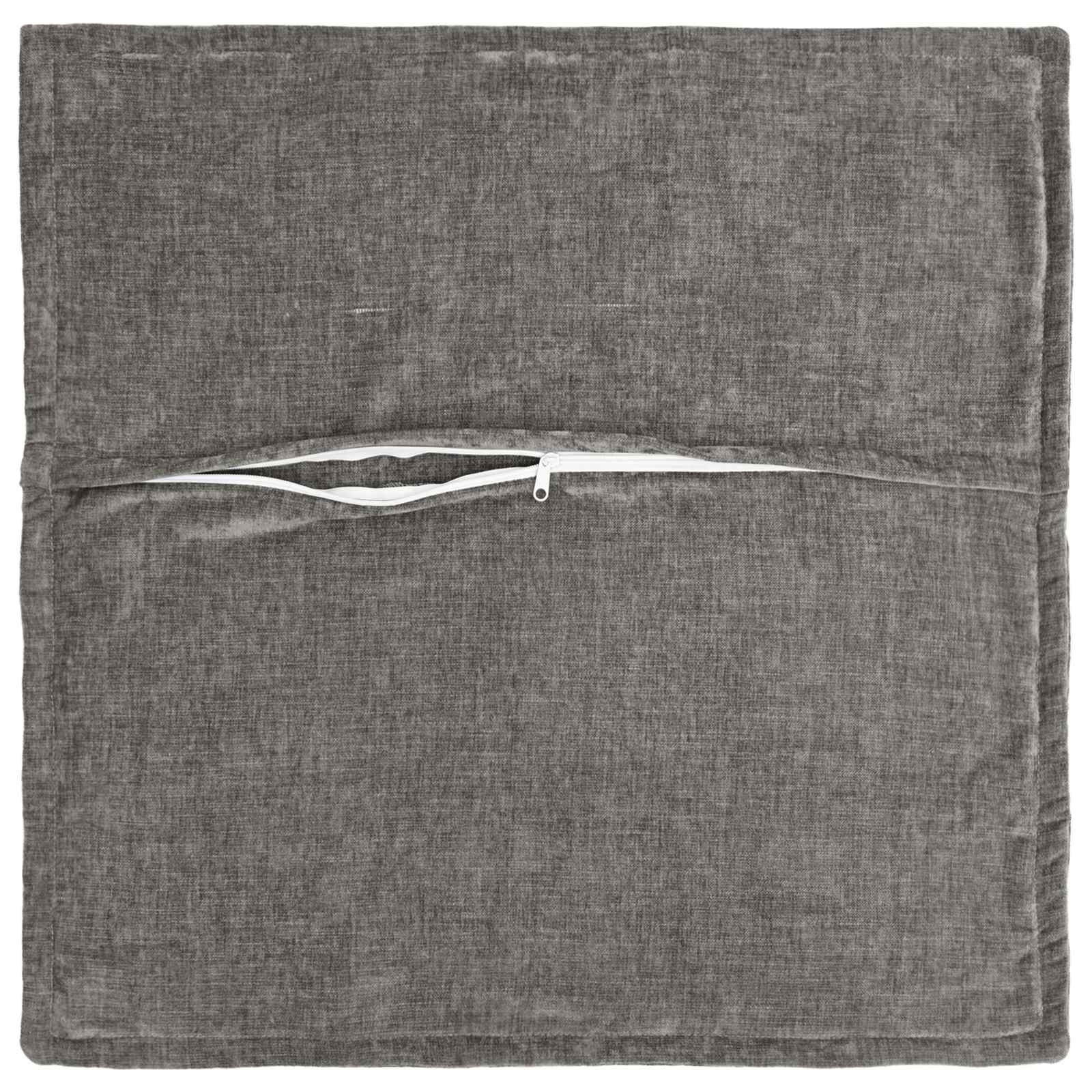 Federa 6 pz HOUTEN Grigio Scuro 30 x 30 cm Tessuto Chenille