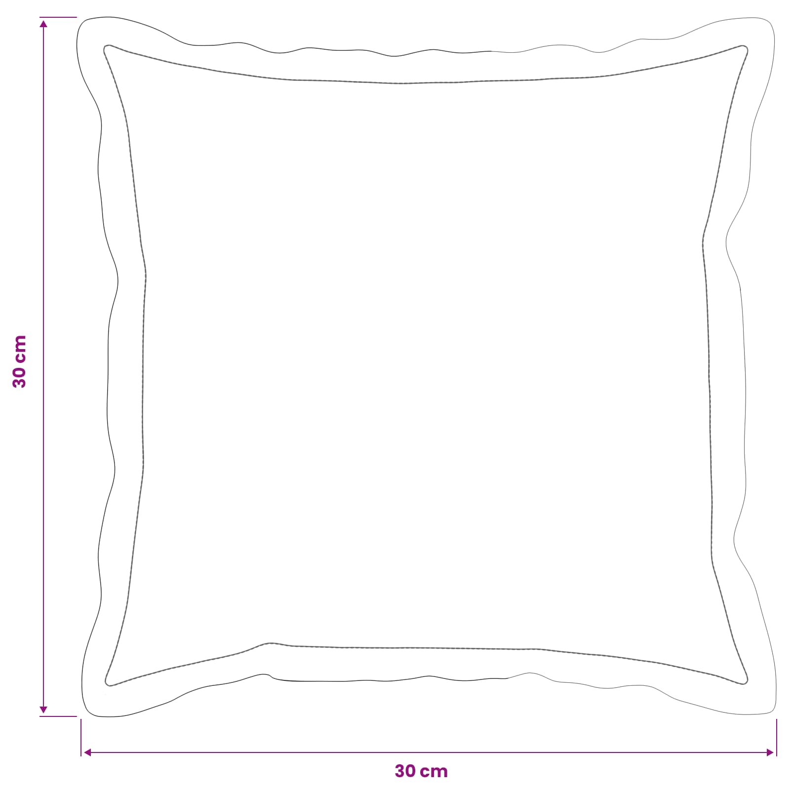 Federa 6 pz HOUTEN Grigio Scuro 30 x 30 cm Tessuto Chenille