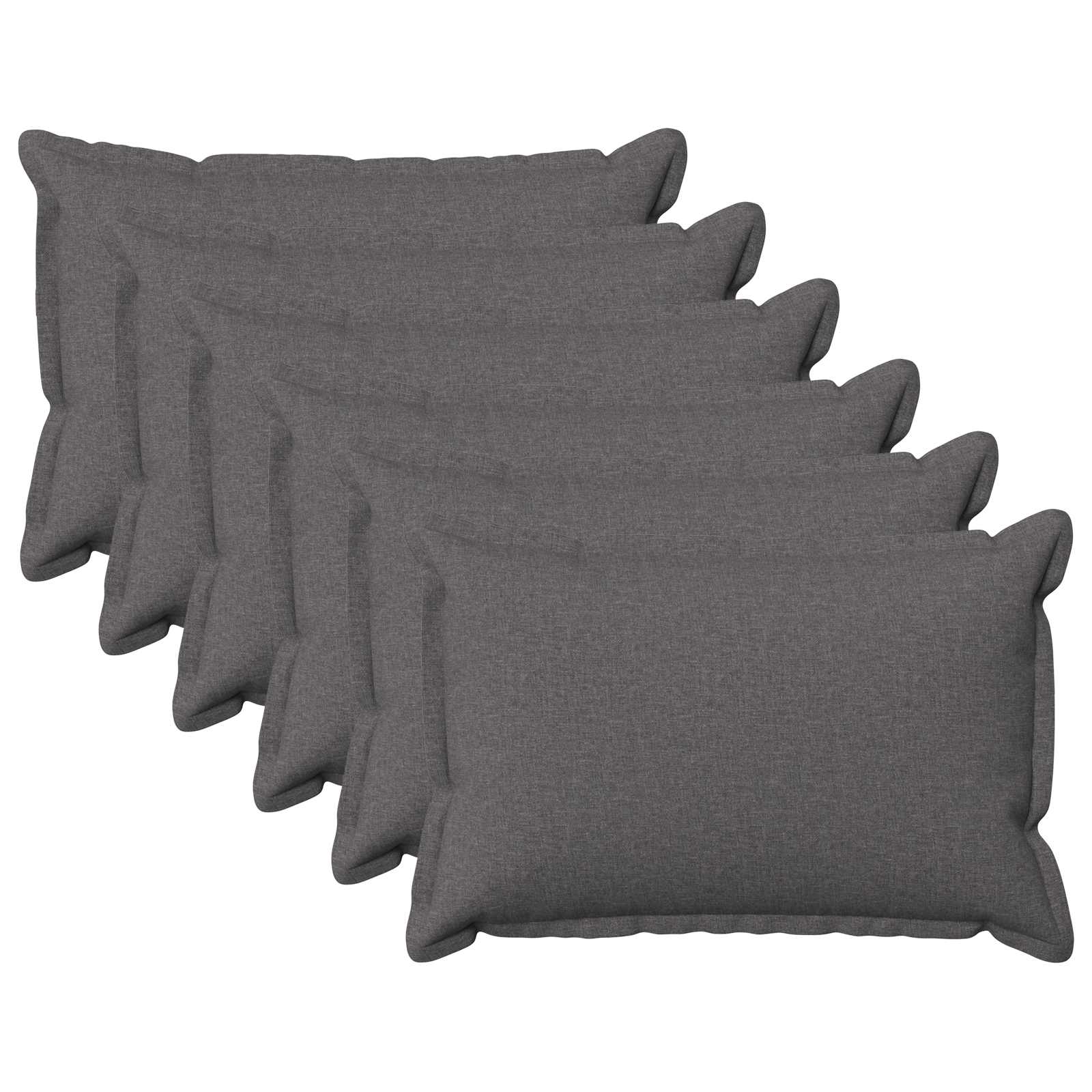 Federa 6 pcs HOUTEN Grigio Chiaro 30 x 50 cm Lino