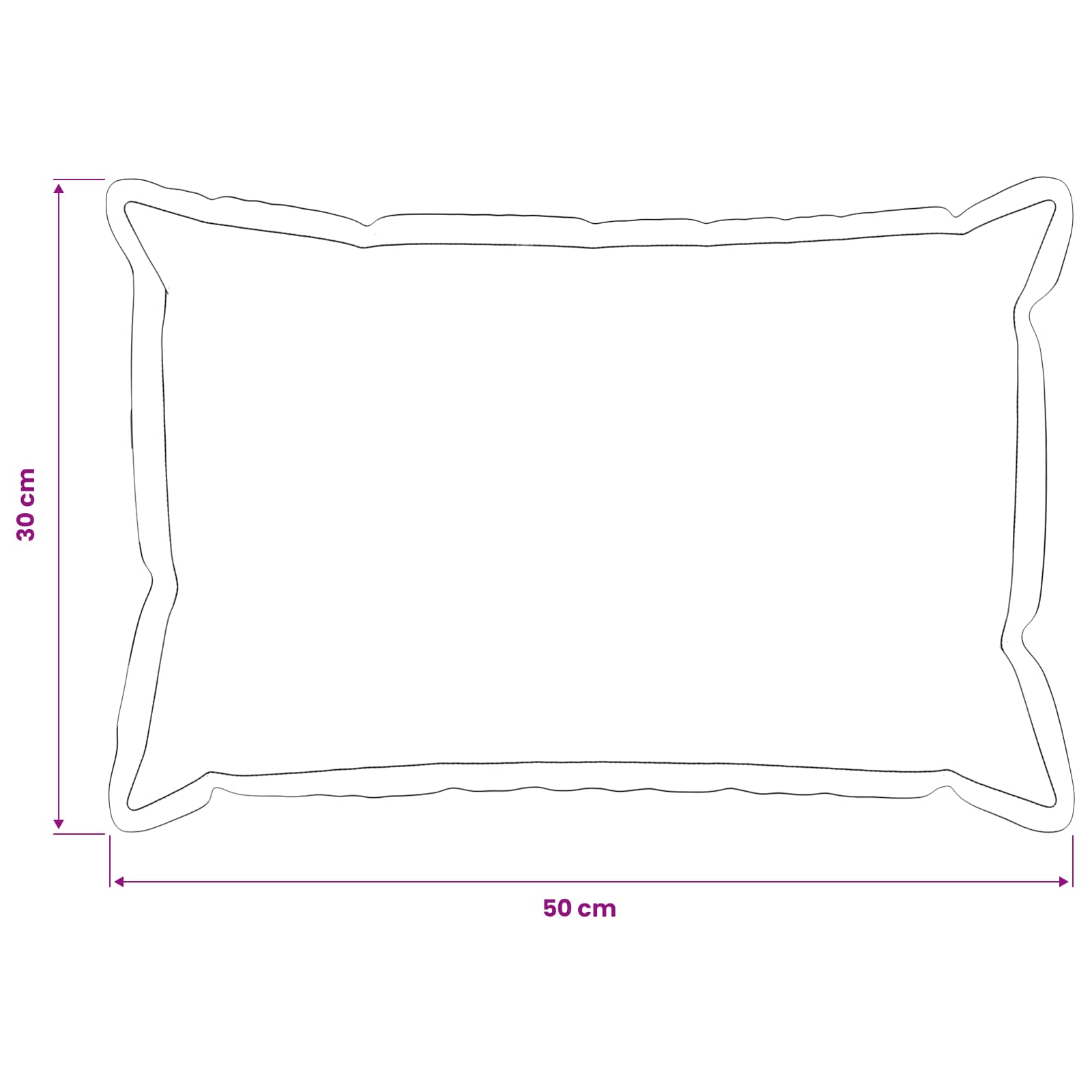 Federa 2 pcs HOUTEN Nero 30 x 50 cm Lino