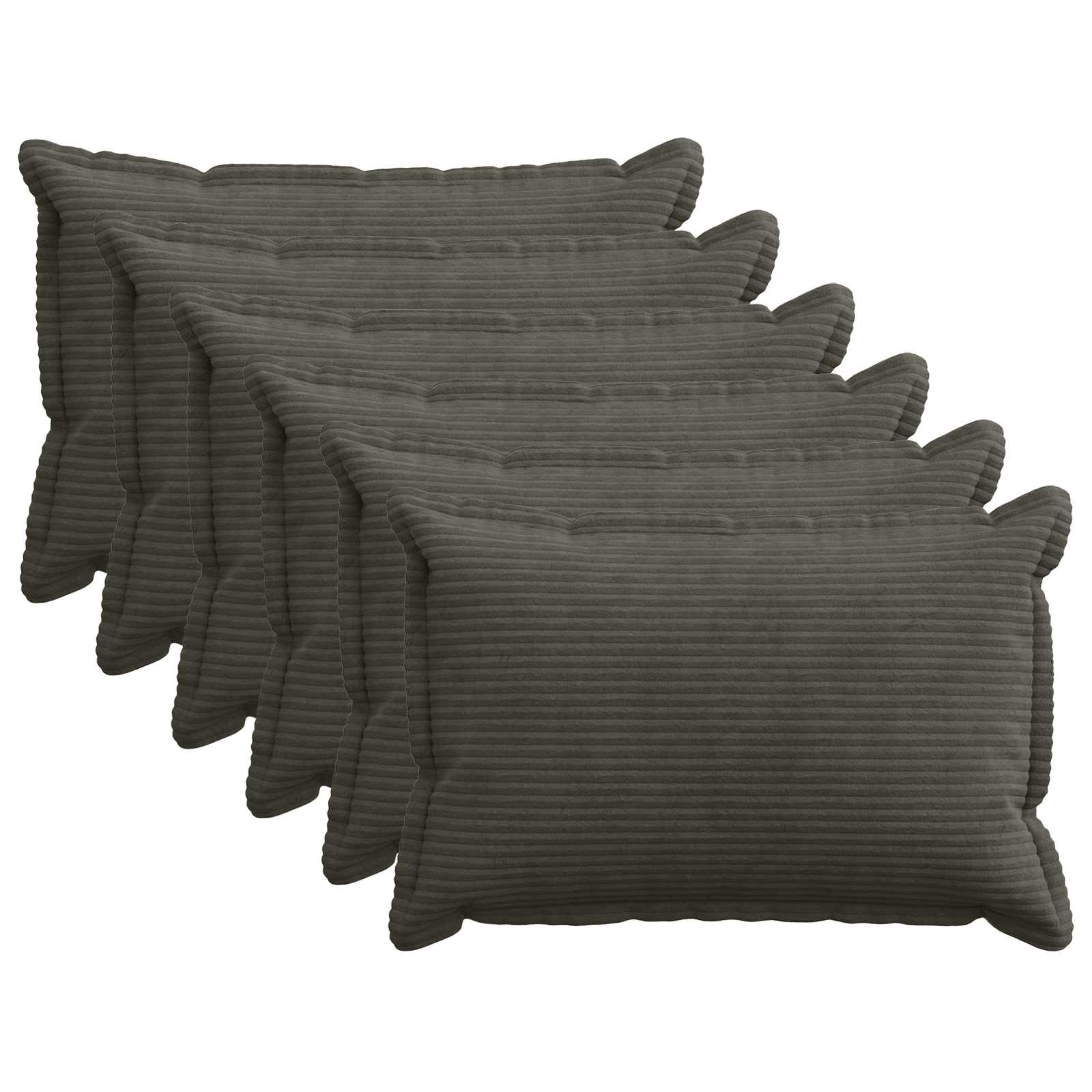 Federa 6 pz HOUTEN Antracite 30 x 50 cm corduroy