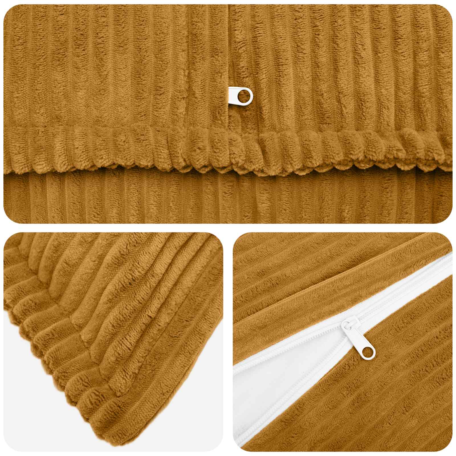 Federa 6 pz HOUTEN Giallo 30 x 50 cm corduroy