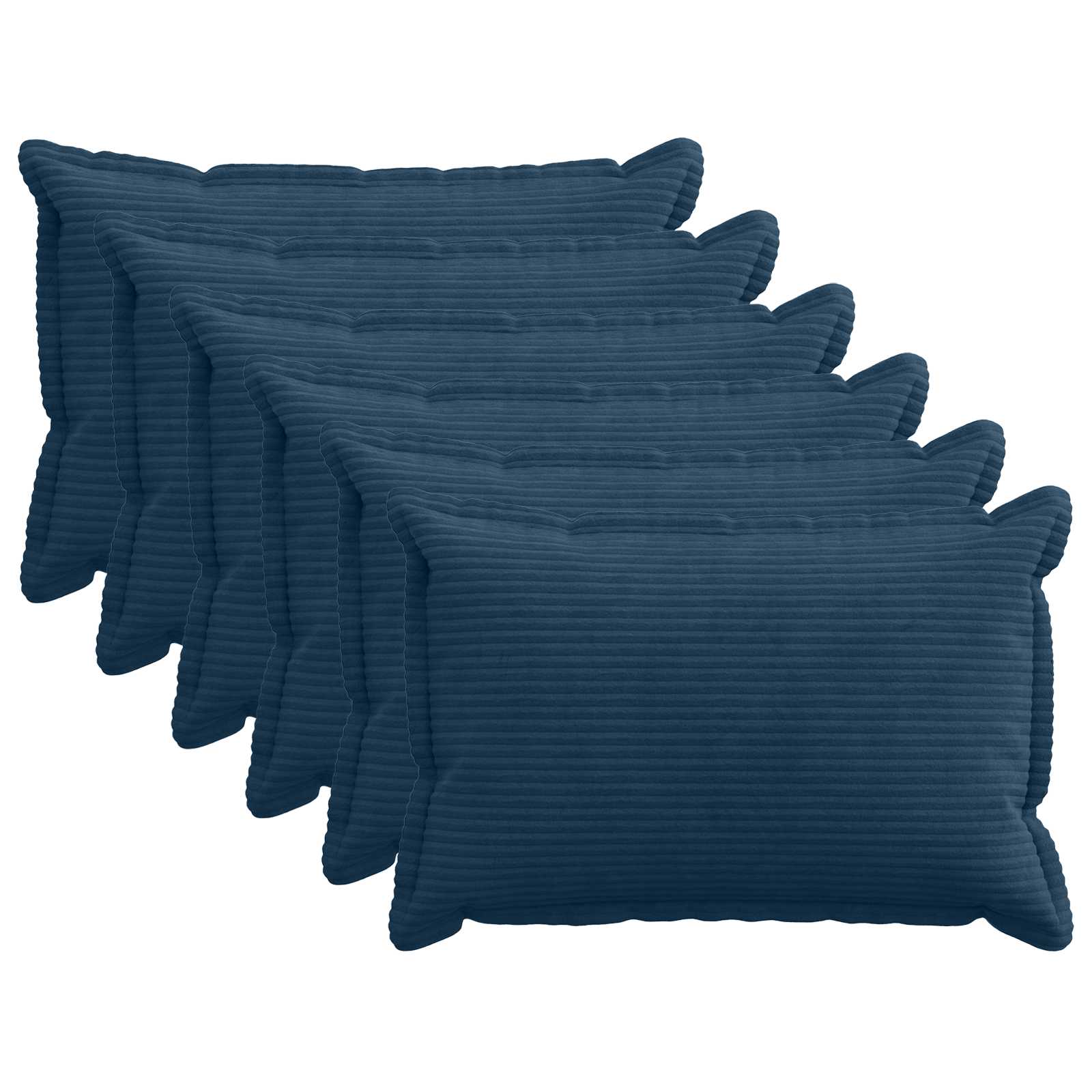 Federa 6 pz HOUTEN Blu navy 30 x 50 cm corduroy