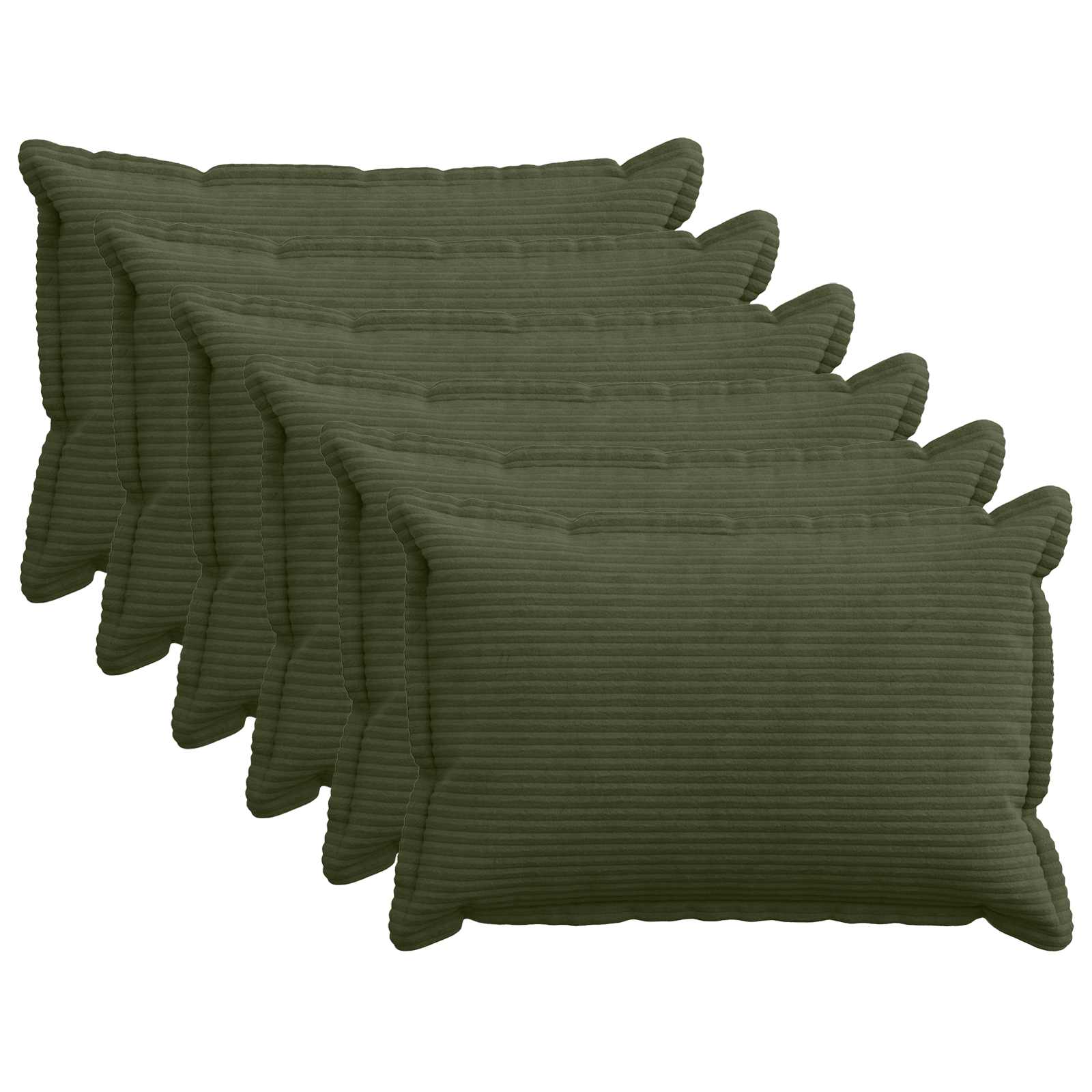 Federa 6 pz HOUTEN Verde 30 x 50 cm corduroy