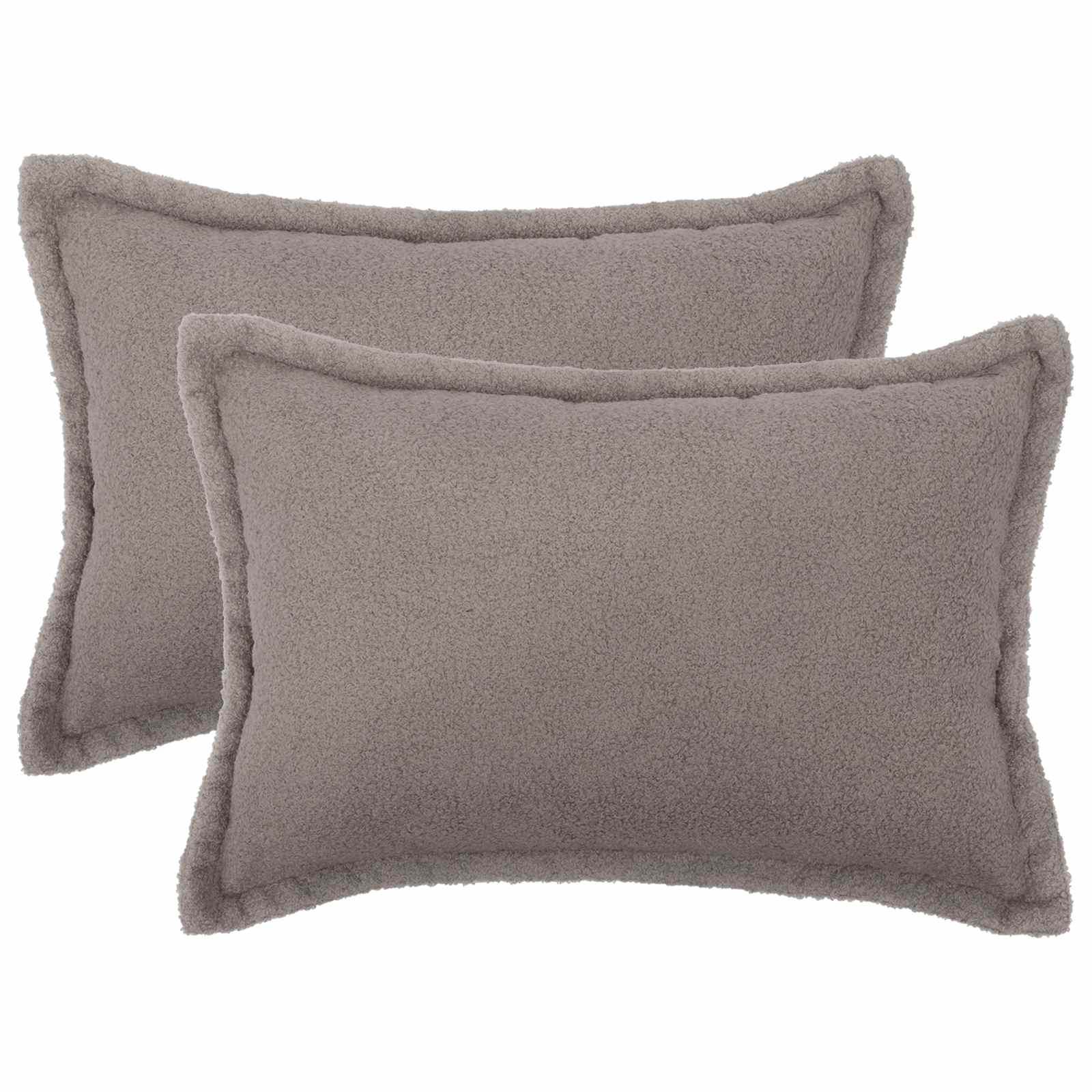 Federa 2 pcs HOUTEN Grigio Chiaro 30 x 50 cm Bouclé