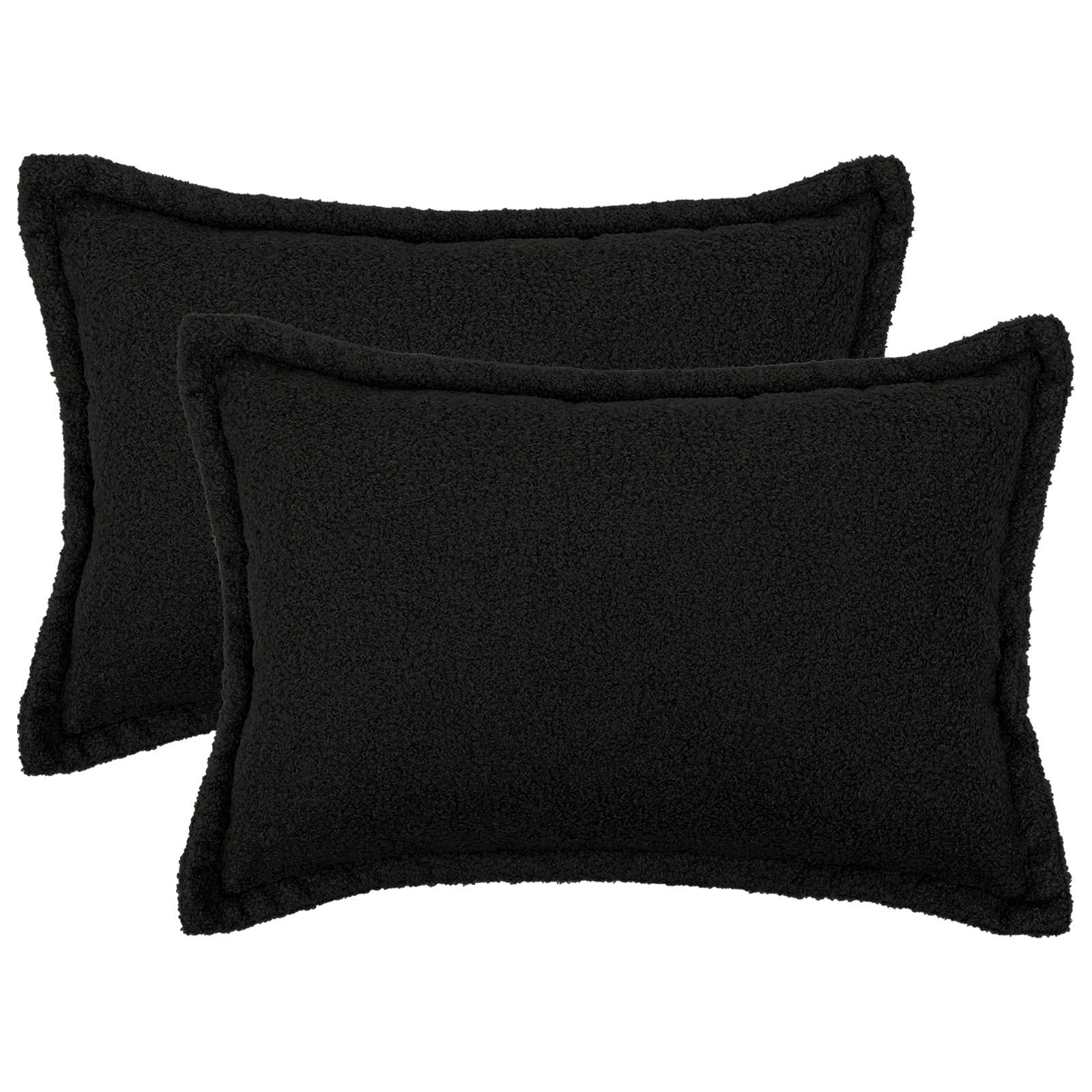Federa 2 pcs HOUTEN Nero 30 x 50 cm Bouclé
