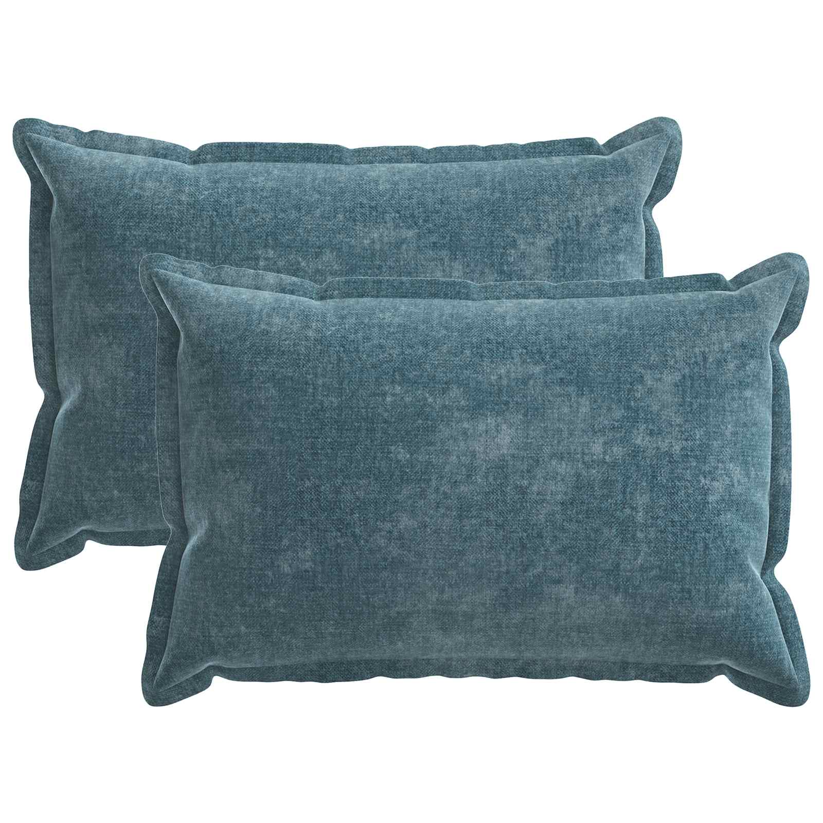 Federa 2 pz HOUTEN Blu 30 x 50 cm Tessuto Chenille
