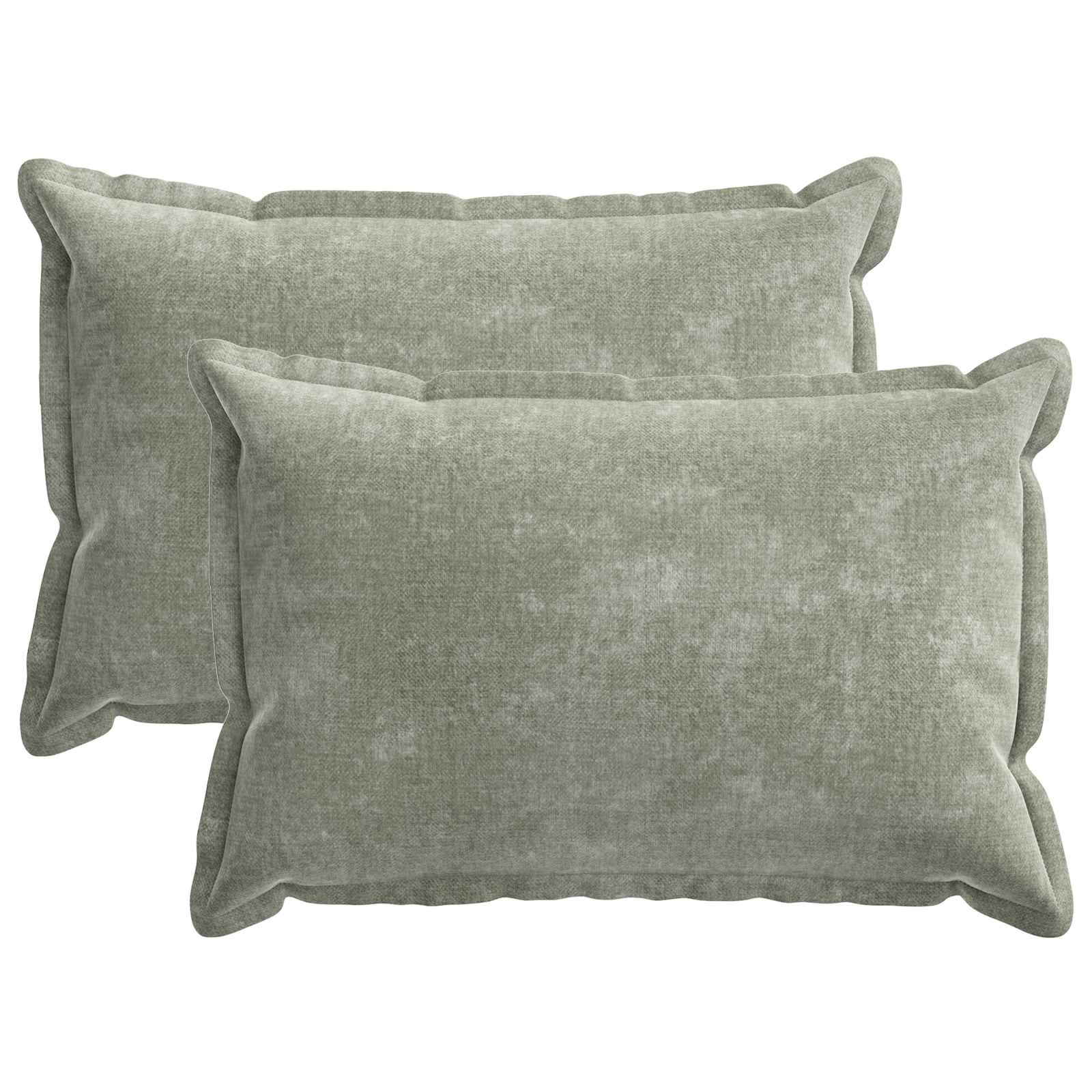 Federa 2 pz HOUTEN Verde 30 x 50 cm Tessuto Chenille