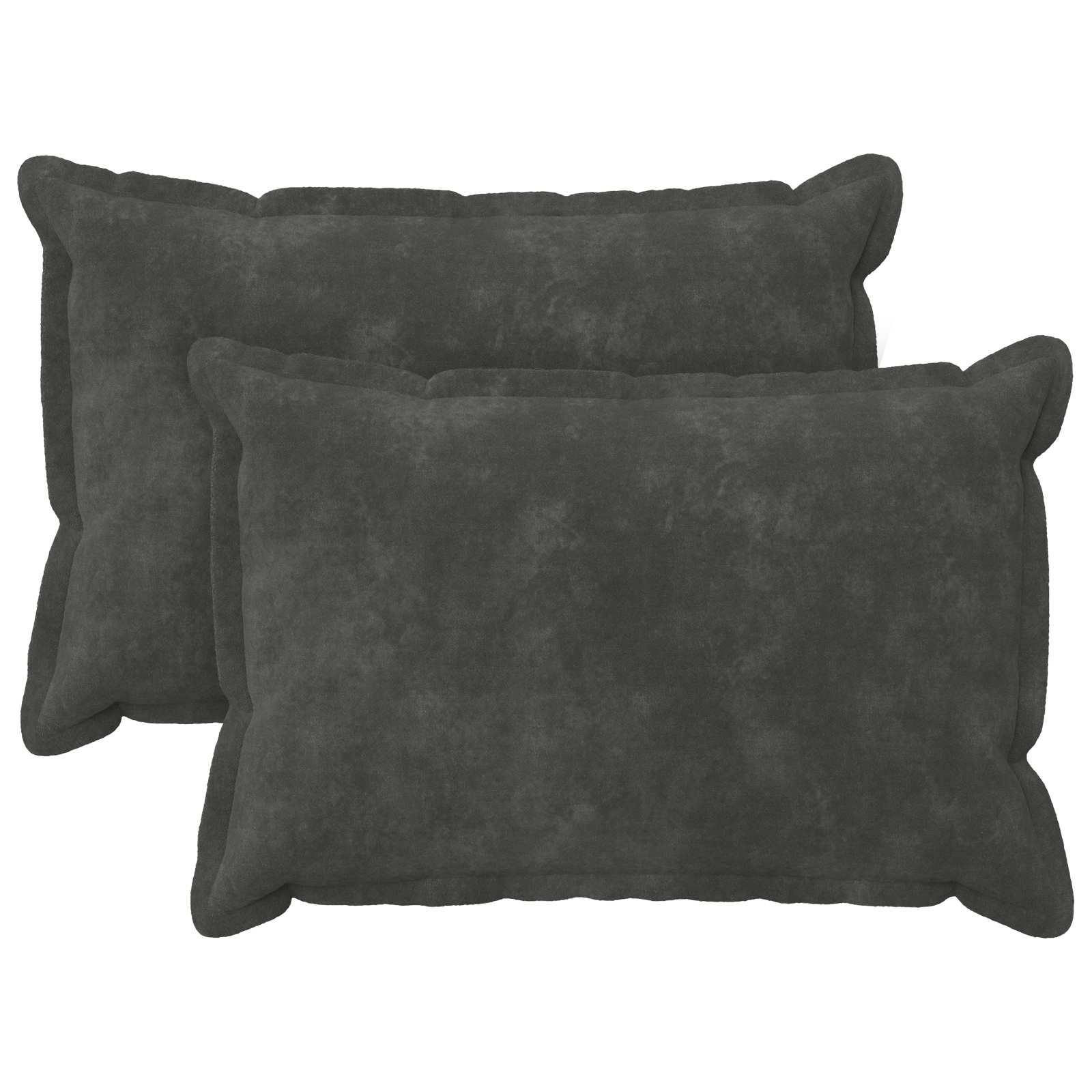 Federa 2 pcs HOUTEN Antracite 30 x 50 cm Fleece in microfibra