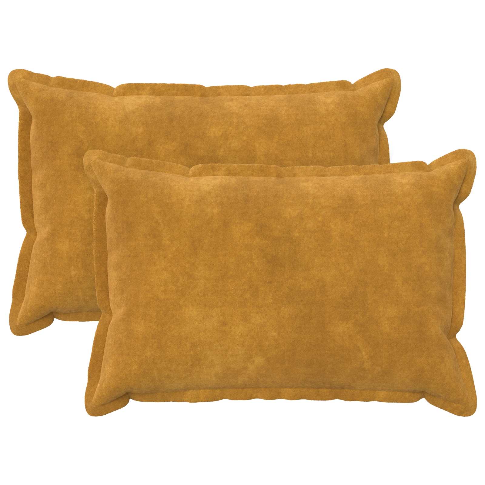 Federa 2 pcs HOUTEN Giallo 30 x 50 cm Fleece in microfibra