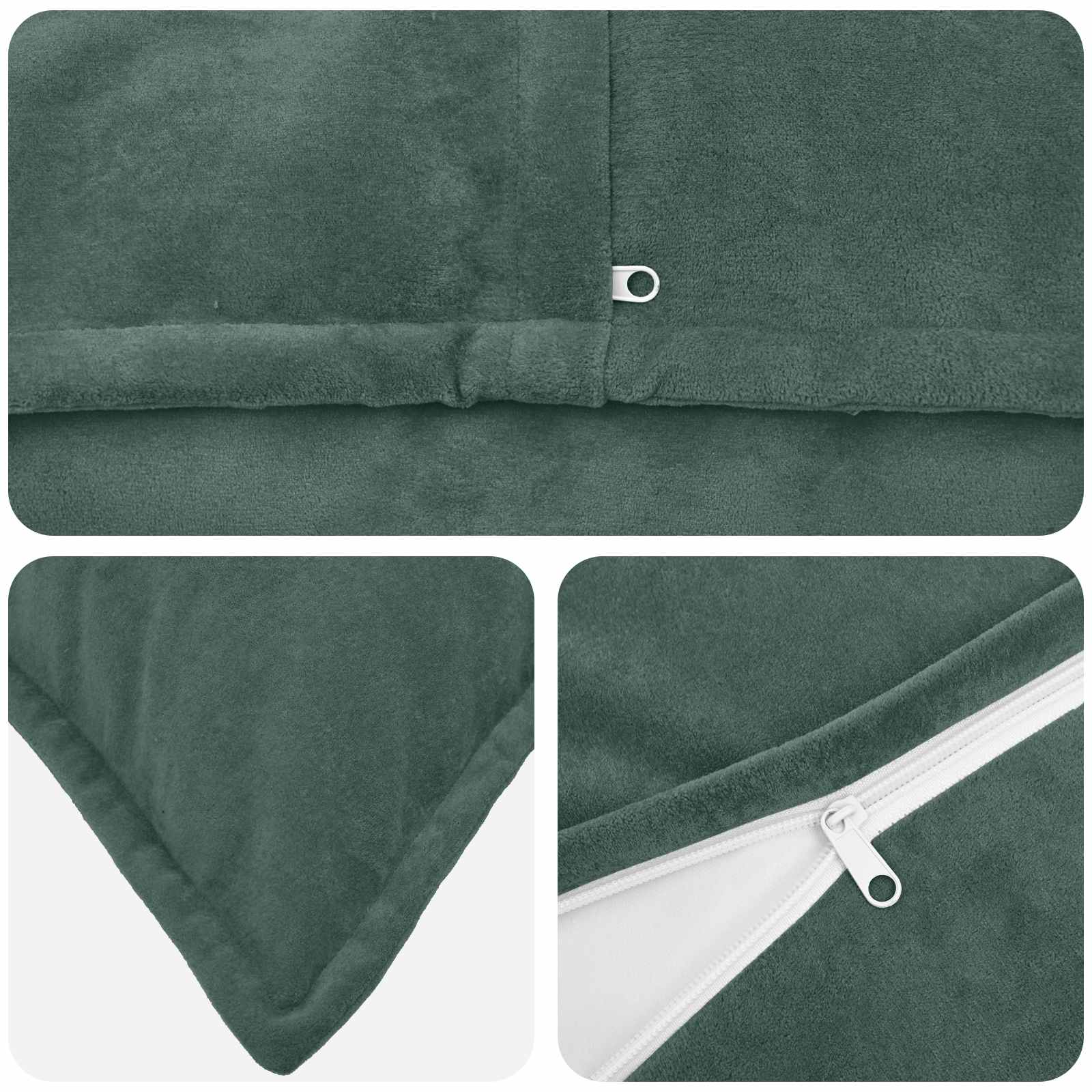 Federa 2 pcs HOUTEN Blu mare 30 x 50 cm Fleece in microfibra