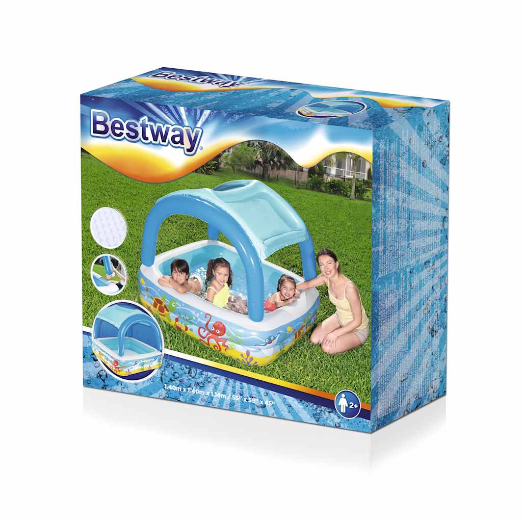 Bestway Piscina per Bambini con Tettoia 140x140x114 cm 52192