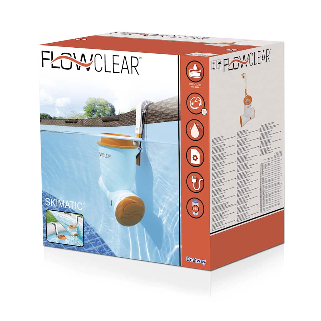 Bestway Pompa con Filtro per Piscina Flowclear Skimatic 3974 L/h 58469