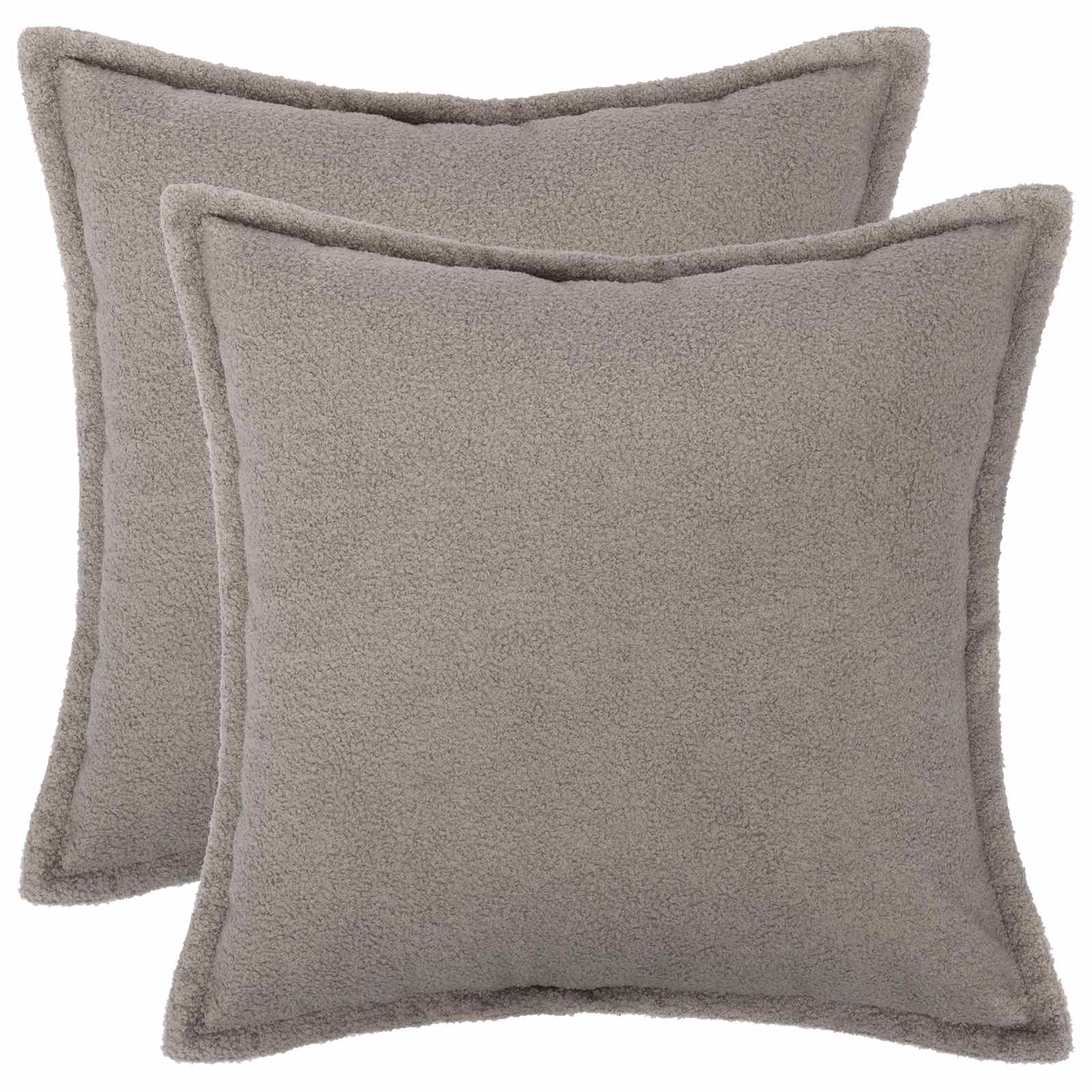 Federa 2 pcs HOUTEN Grigio Chiaro 35 x 35 cm Bouclé