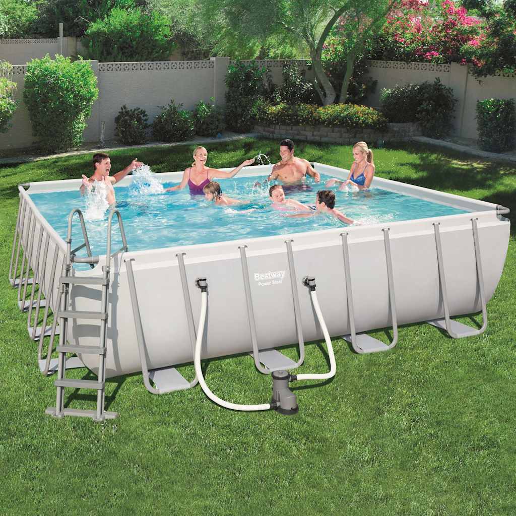 Bestway Power Steel Set Piscina Quadrata 488x488x122 cm 56626