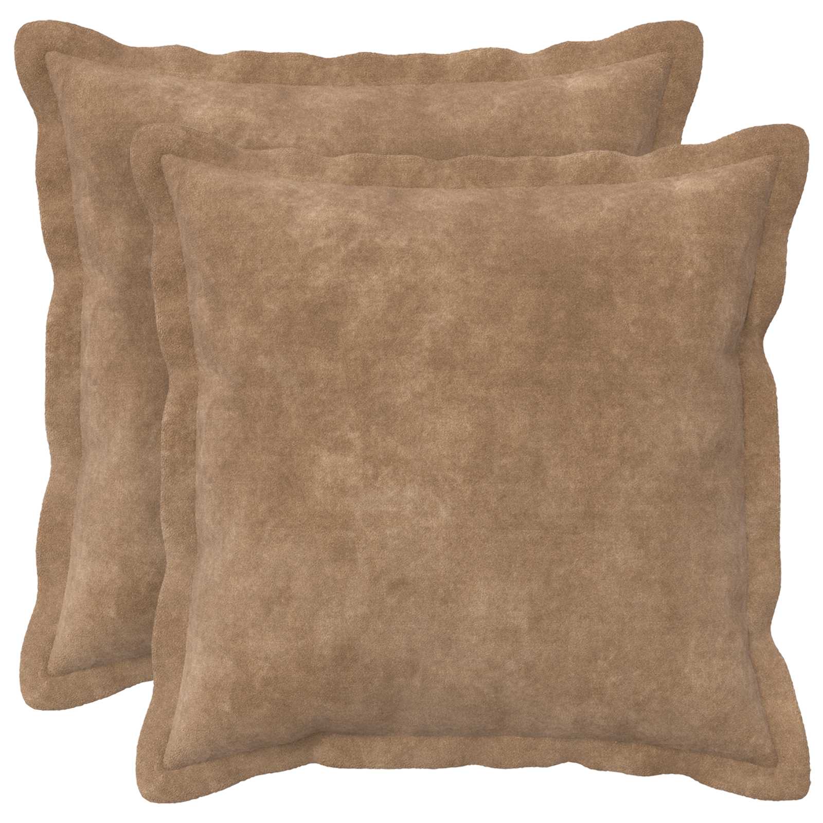 Federa 2 pcs HOUTEN Tortora 35 x 35 cm Fleece in microfibra