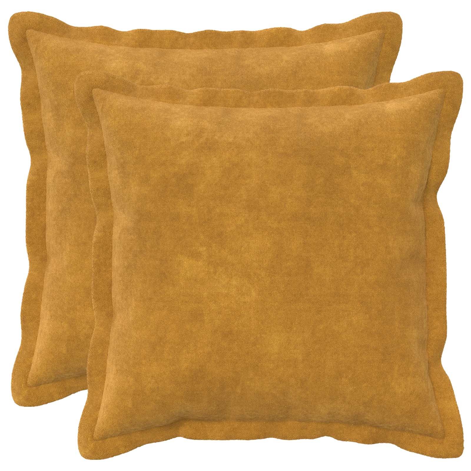 Federa 2 pcs HOUTEN Giallo 35 x 35 cm Fleece in microfibra