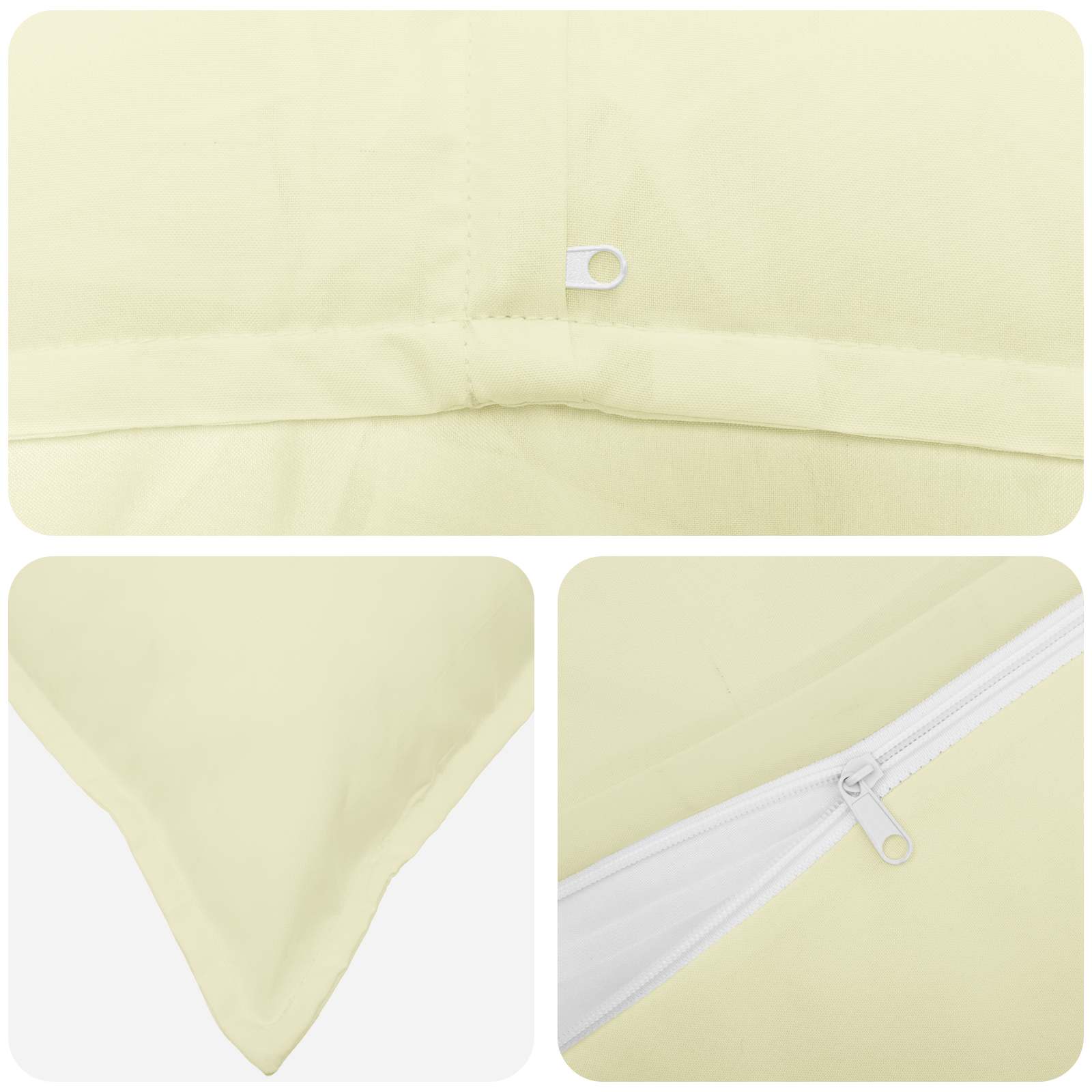 Federa 2 pz HOUTEN Crema 35 x 35 cm Poliestere