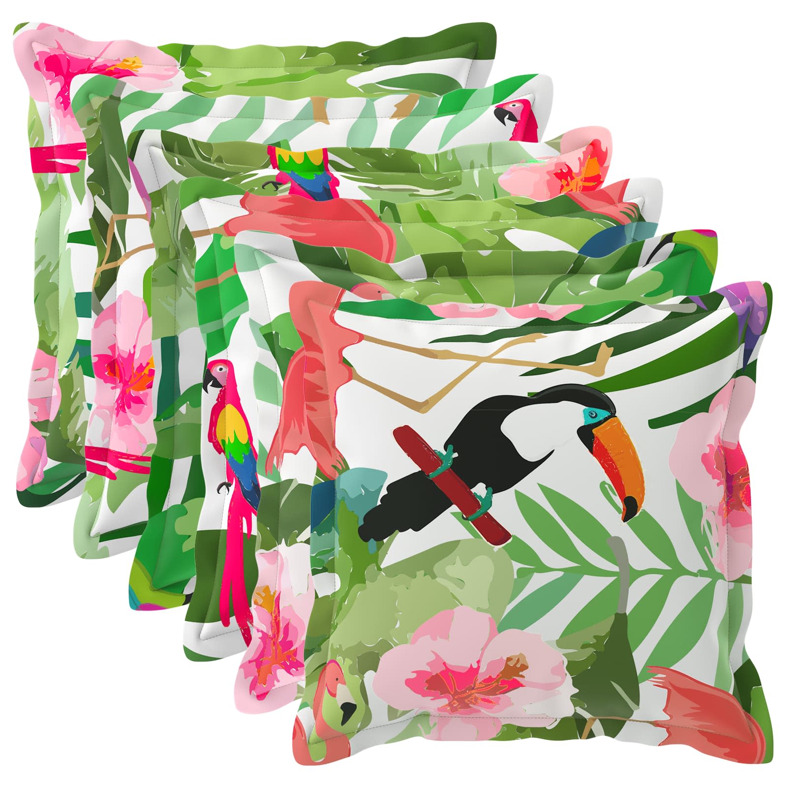 Federa 6 pz HOUTEN Multicolore 35 x 35 cm Poliestere