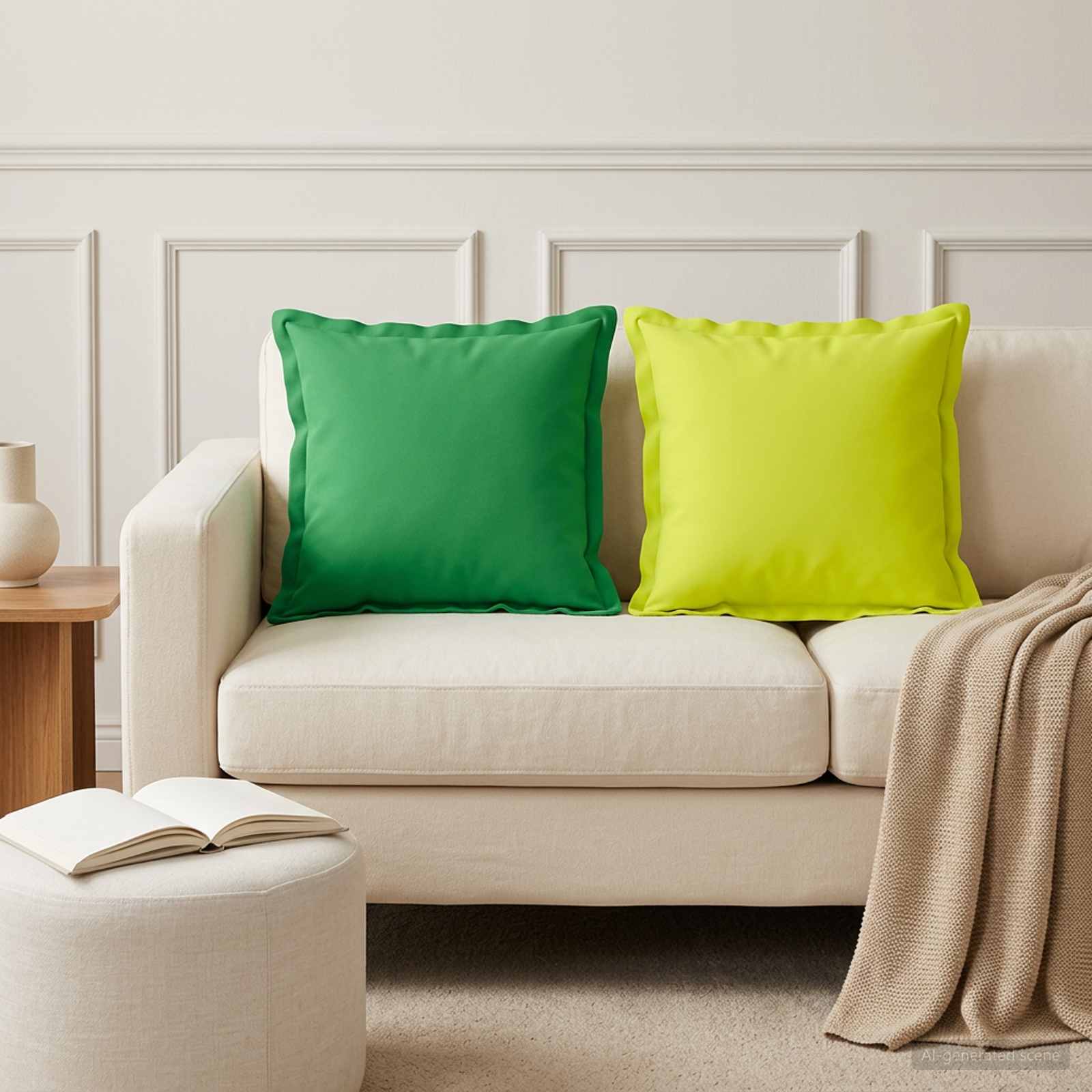 Federa 6 pz HOUTEN Verde 35 x 35 cm Poliestere