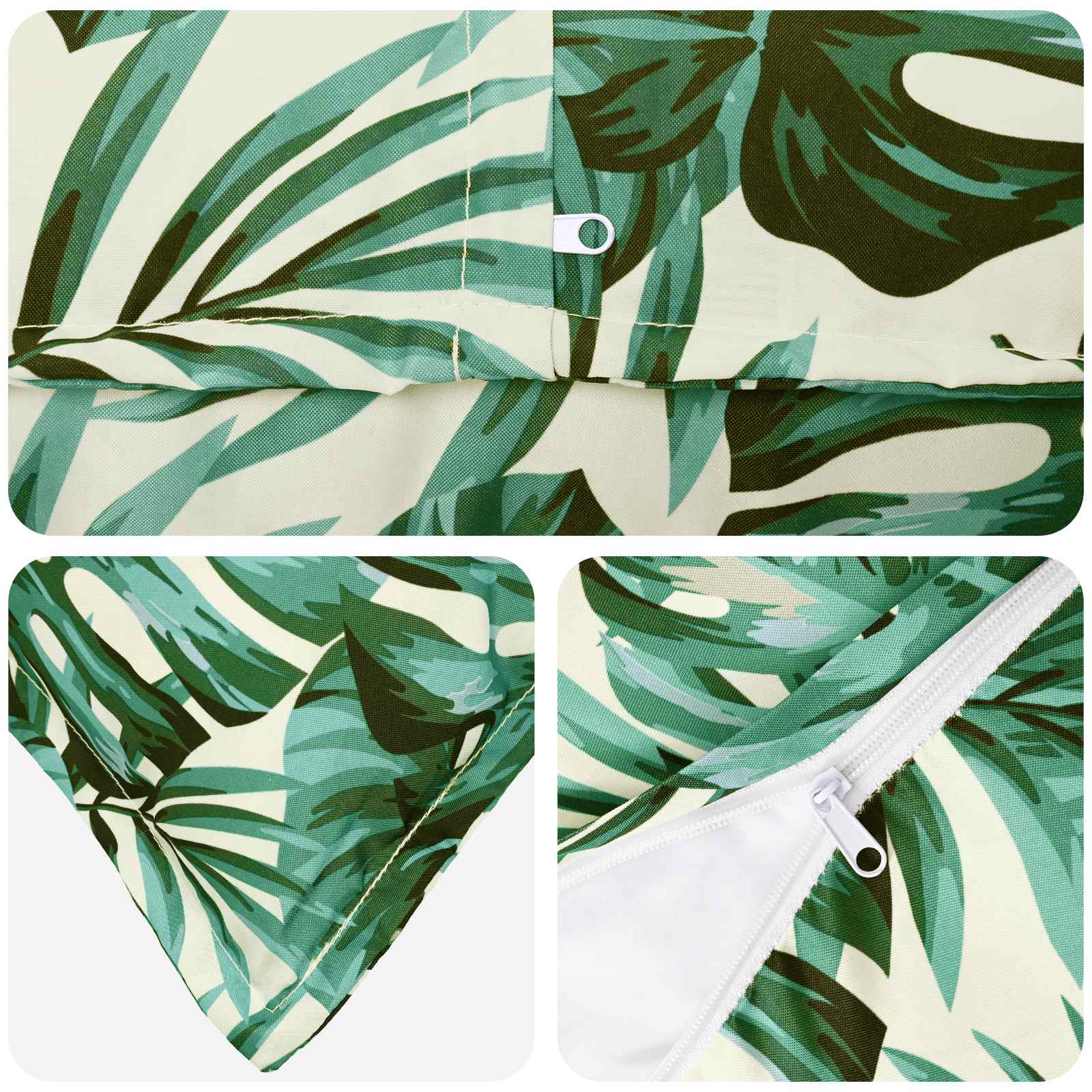 Federa 2 pz HOUTEN Motivo a Foglie 35 x 35 cm Poliestere