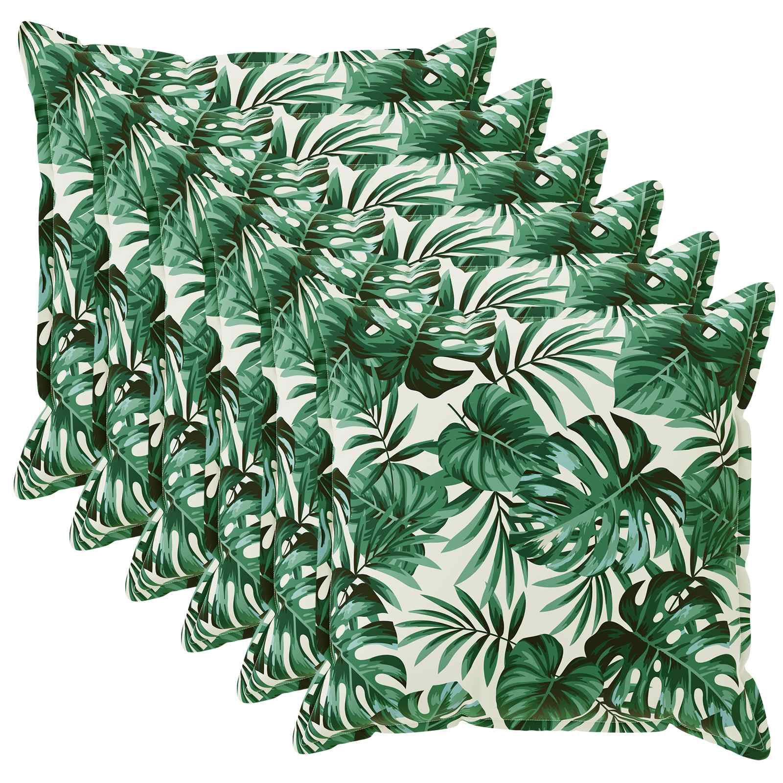 Federa 6 pz HOUTEN Motivo a Foglie 35 x 35 cm Poliestere