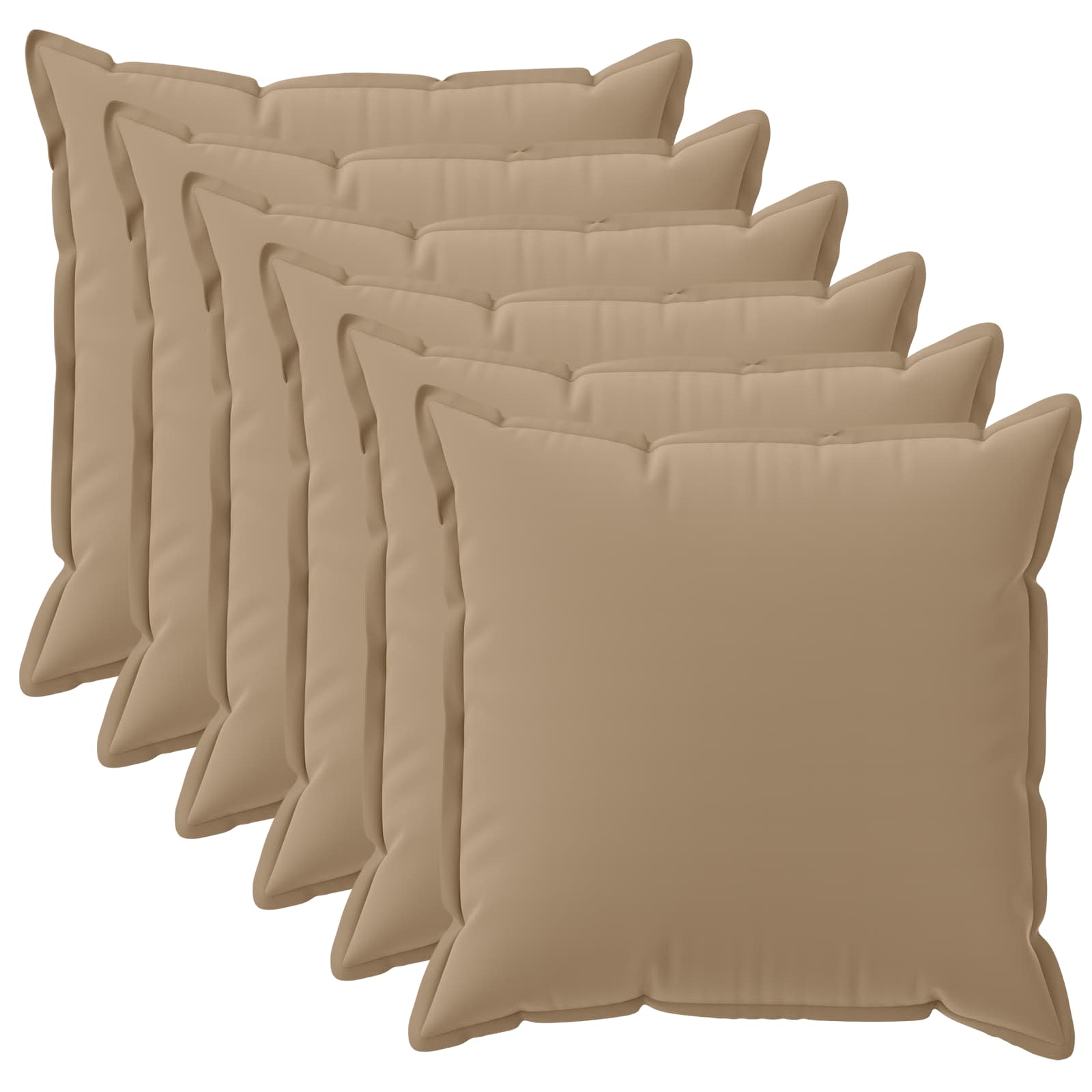 Federa 6 pz HOUTEN Tortora 35 x 35 cm Poliestere