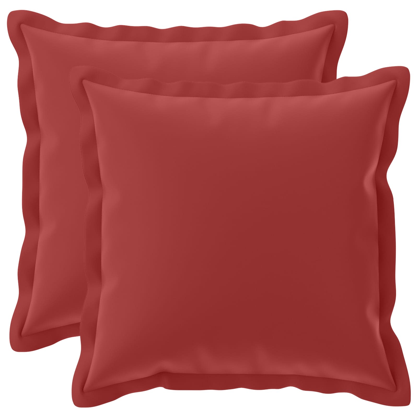 Federa 2 pz HOUTEN Rosso Vino 35 x 35 cm Poliestere