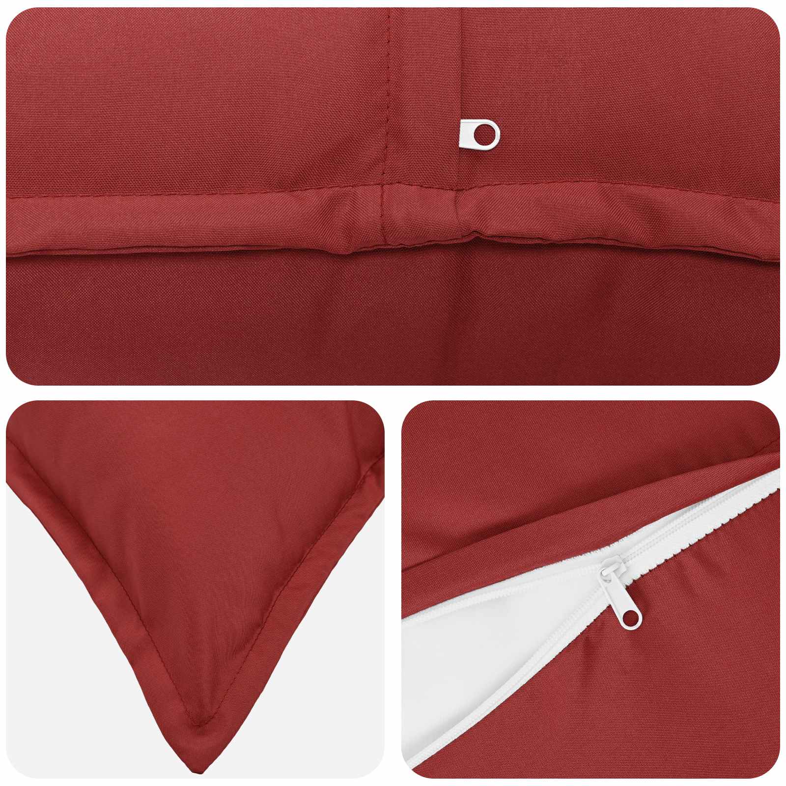 Federa 2 pz HOUTEN Rosso Vino 35 x 35 cm Poliestere