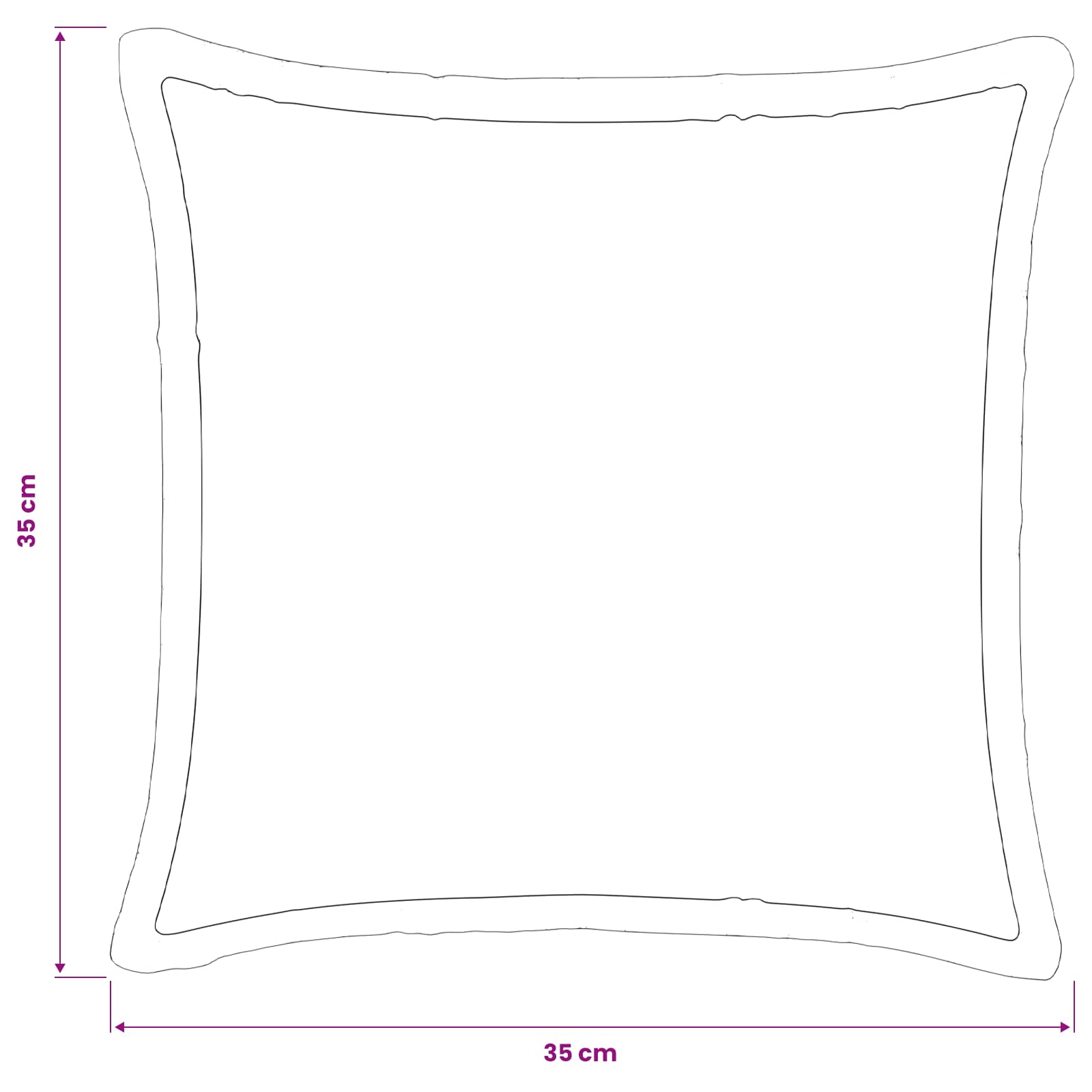 Federa 2 pcs HOUTEN Nero 35 x 35 cm Flanella
