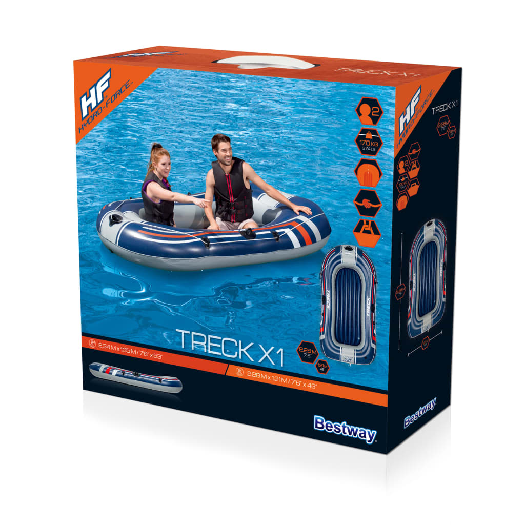 Bestway Hydro-Force Gommone Gonfiabile Treck X1 228x121 cm 61064