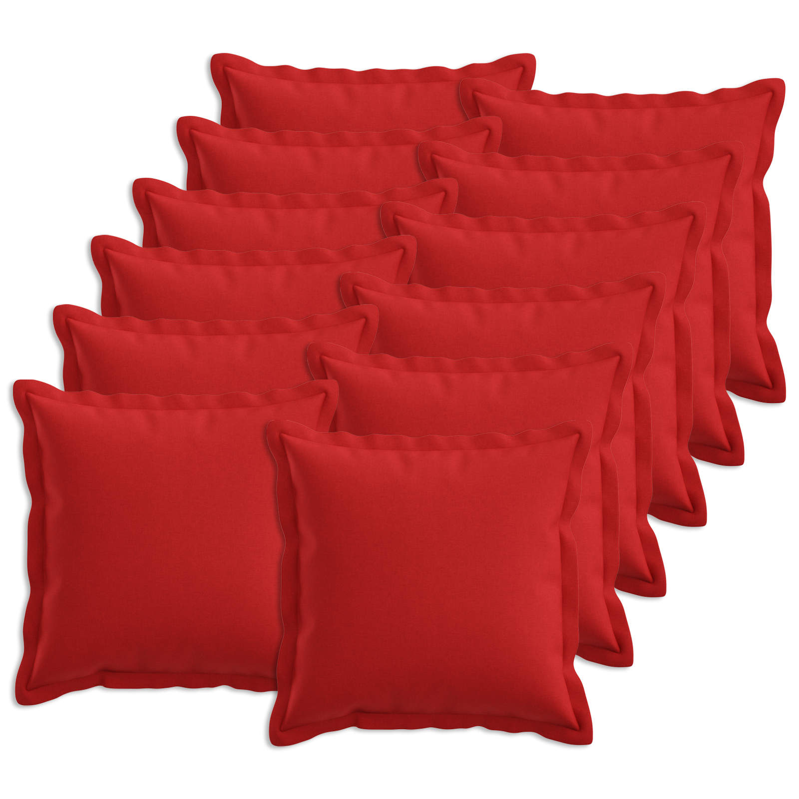 Federa 12 pcs HOUTEN Rosso 40 x 40 cm Lino