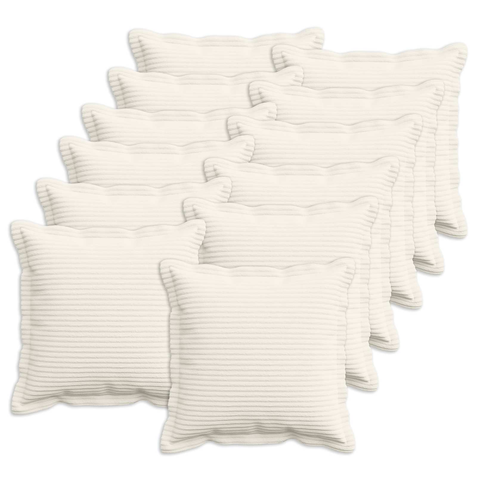 Federa 12 pz HOUTEN Crema 40 x 40 cm corduroy