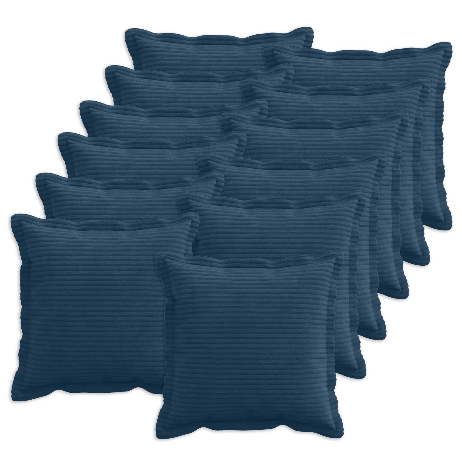 Federa 12 pz HOUTEN Blu navy 40 x 40 cm corduroy
