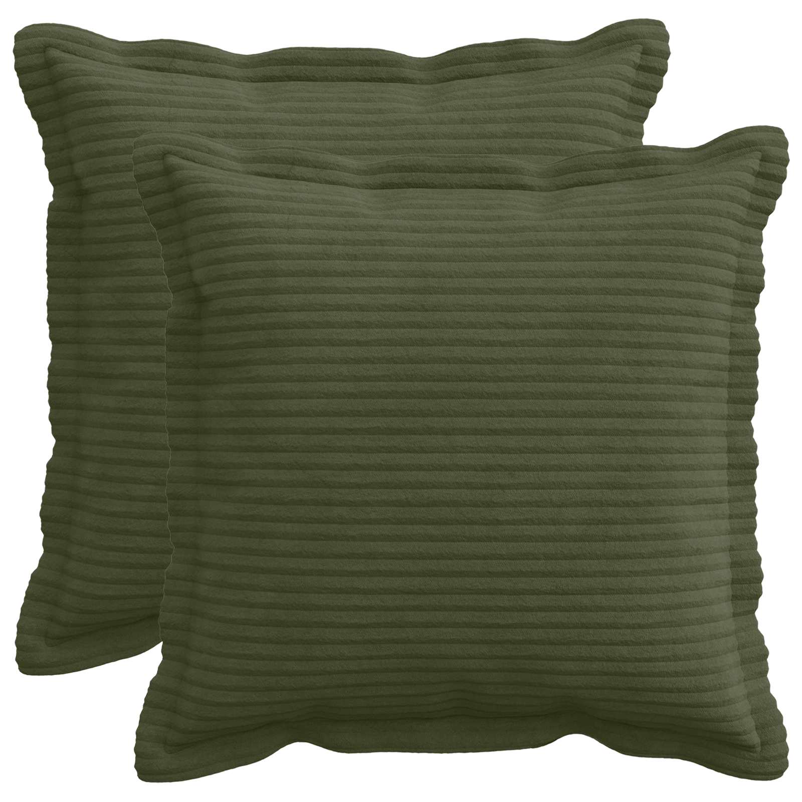 Federa 2 pz HOUTEN Verde 40 x 40 cm corduroy