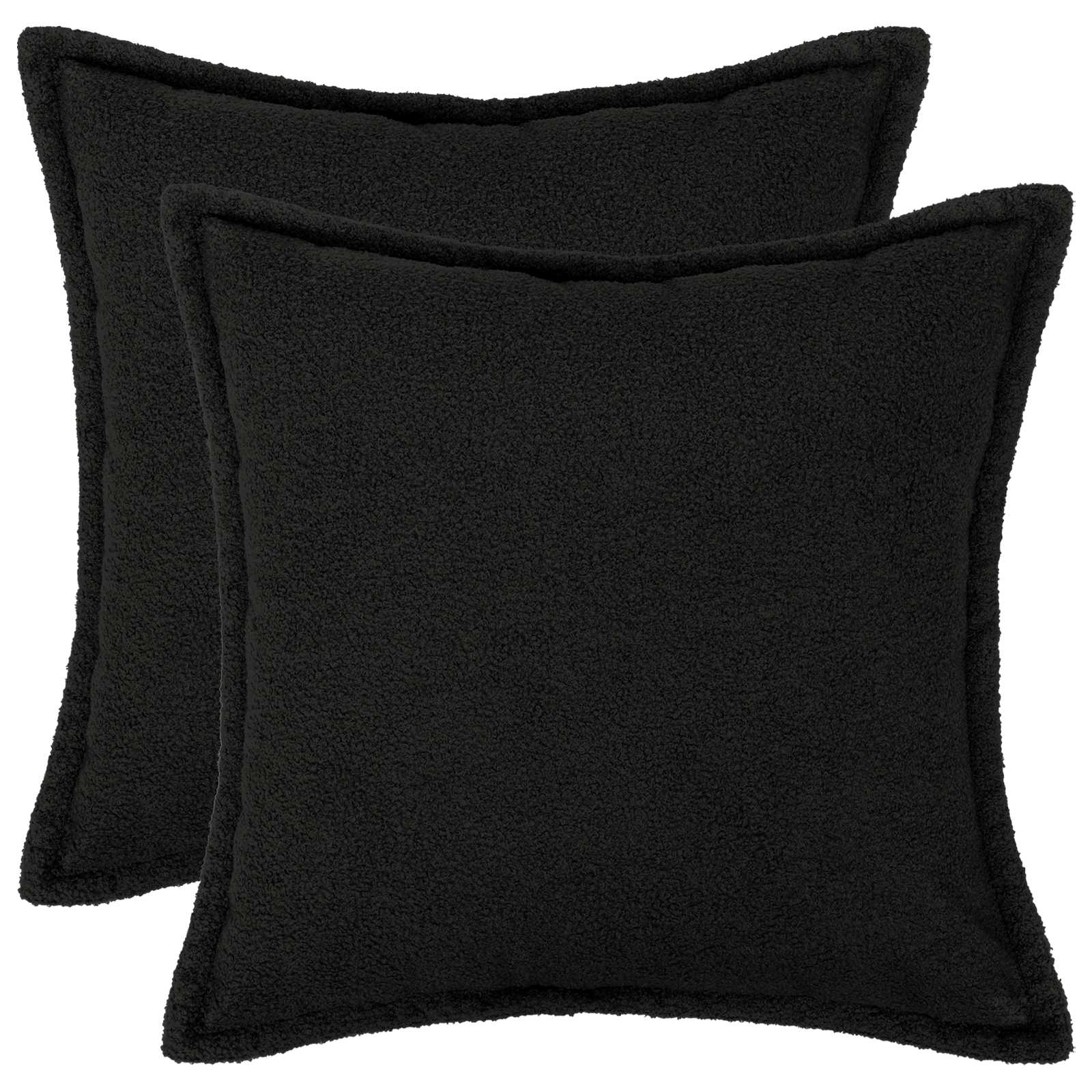 Federa 2 pcs HOUTEN Nero 40 x 40 cm Bouclé