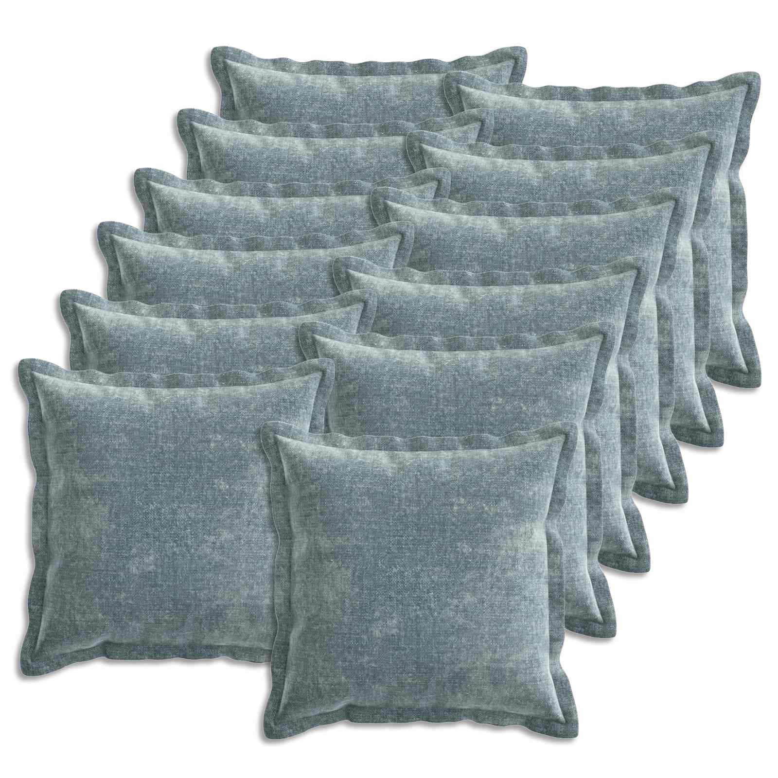 Federa 12 pz HOUTEN Azzurro 40 x 40 cm Tessuto Chenille