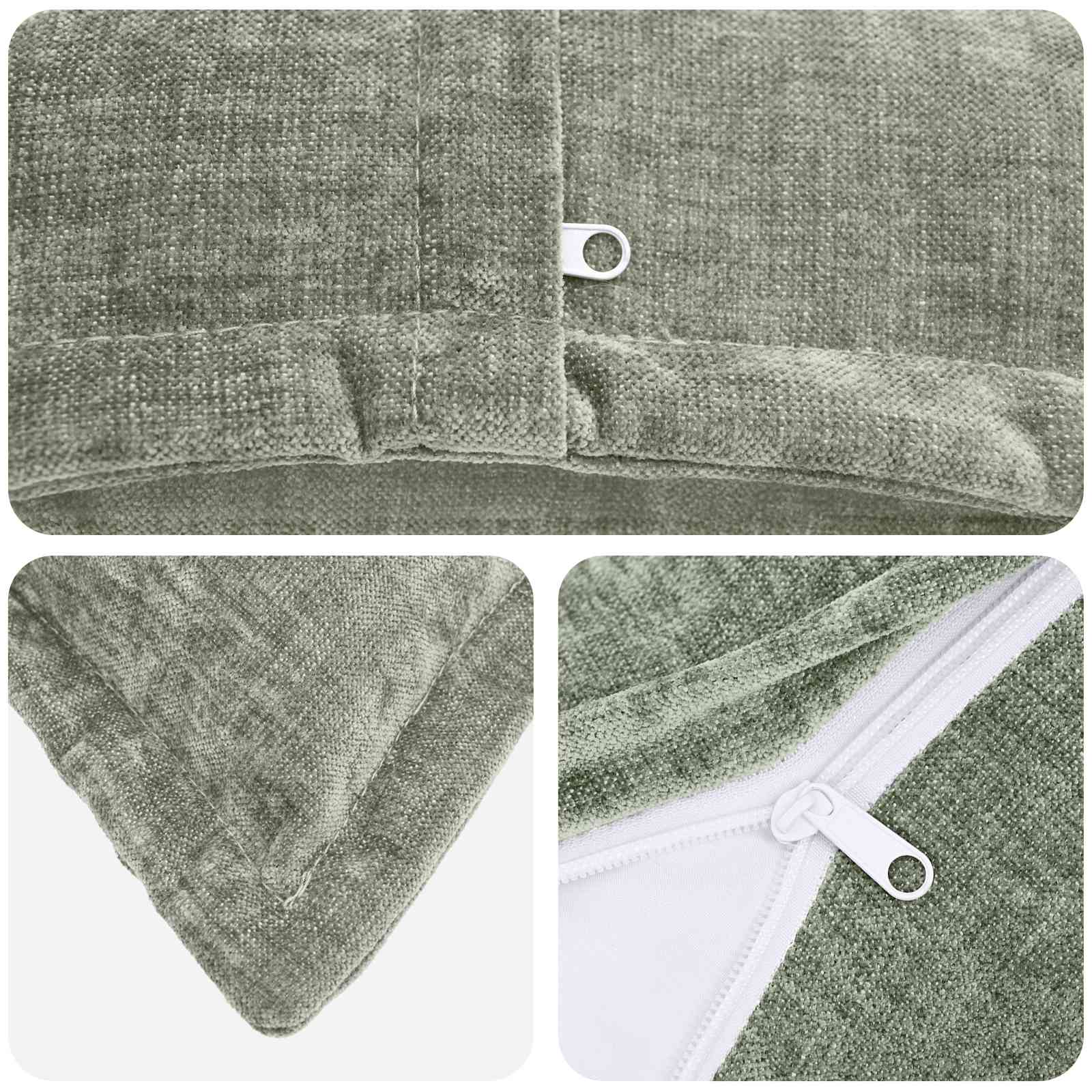 Federa 2 pz HOUTEN Verde 40 x 40 cm Tessuto Chenille