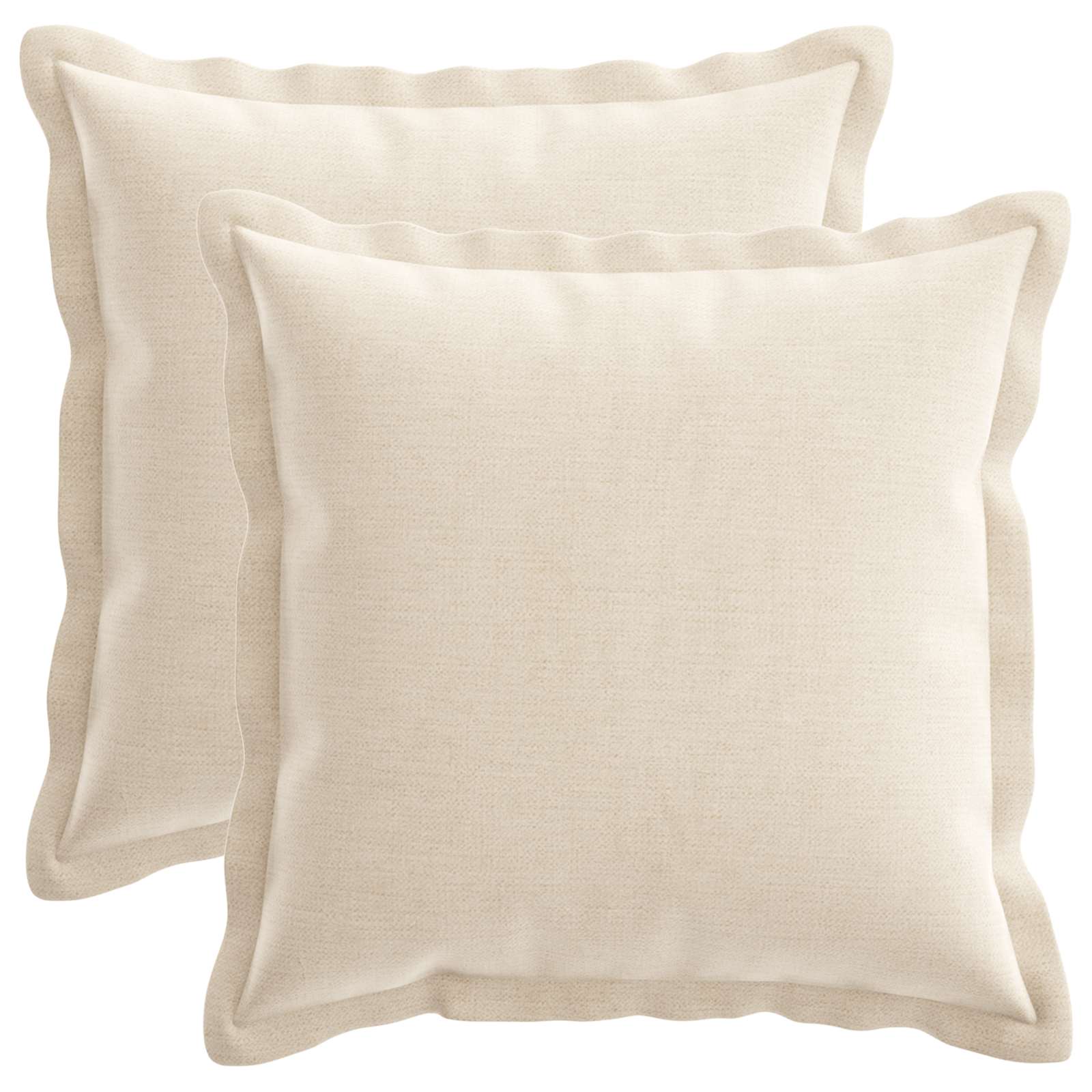 Federa 2 pz HOUTEN Crema 40 x 40 cm Tessuto Chenille