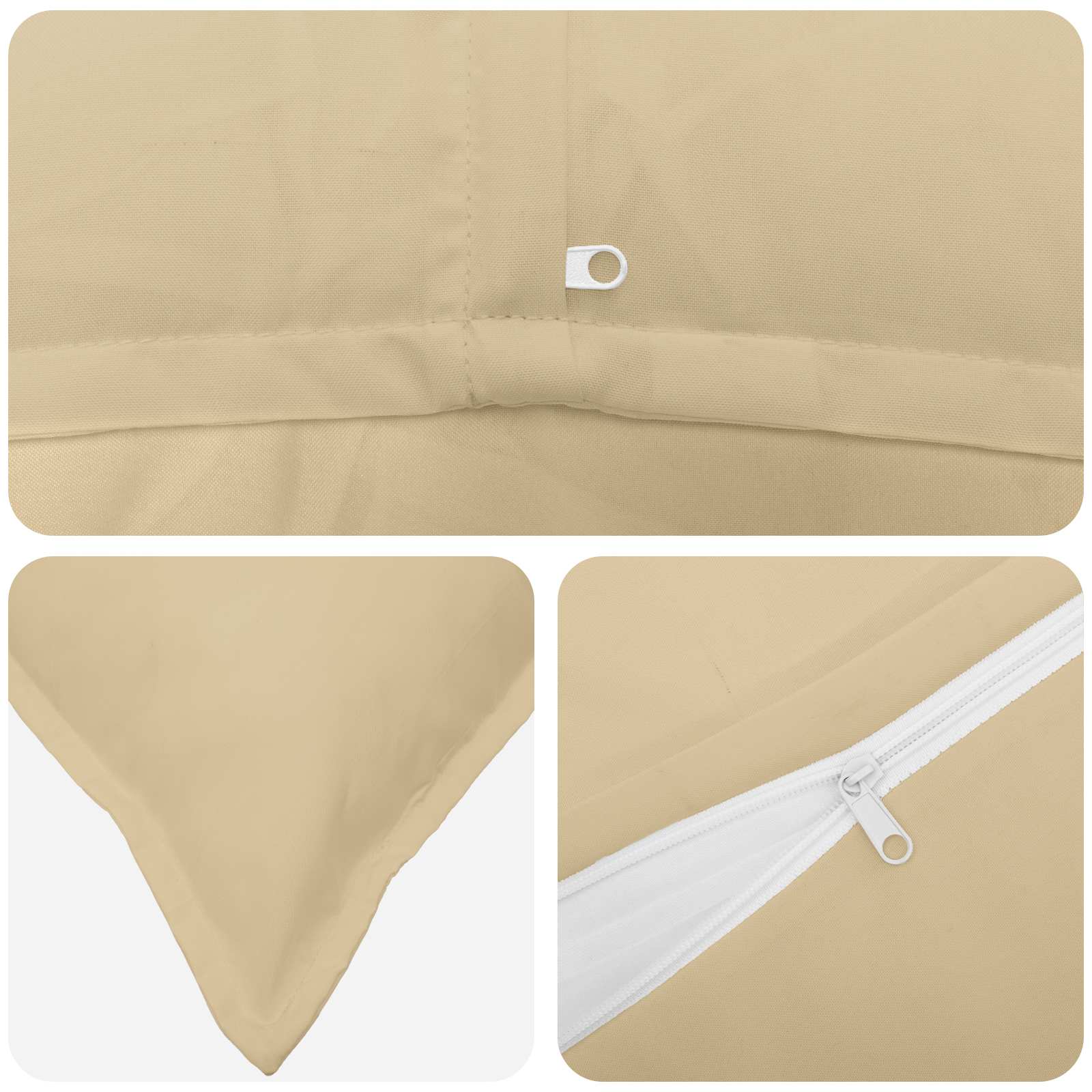 Federa 6 pz HOUTEN Beige 40 x 40 cm Poliestere
