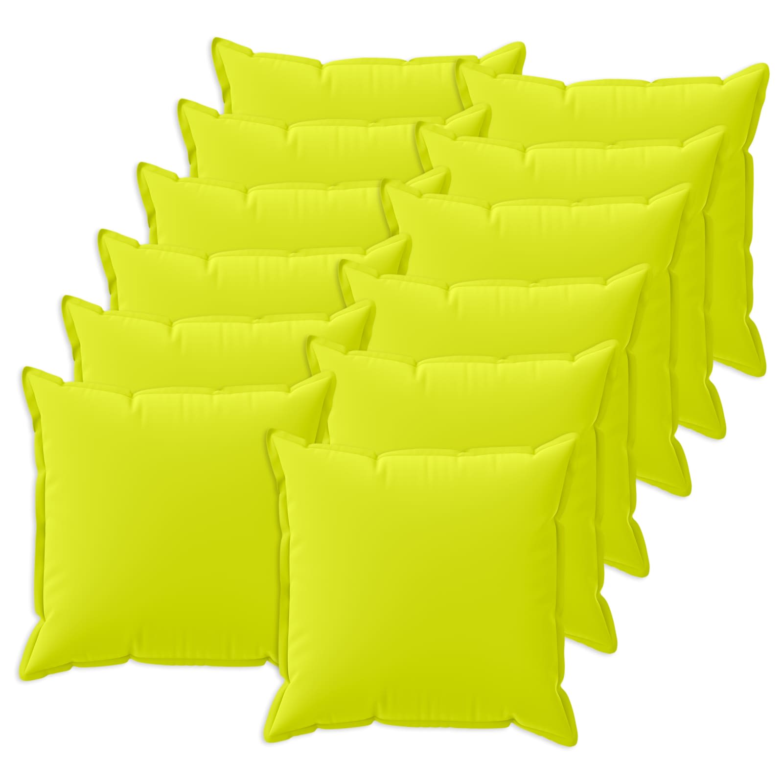 Federa 12 pz HOUTEN Verde brillante. 40 x 40 cm Poliestere