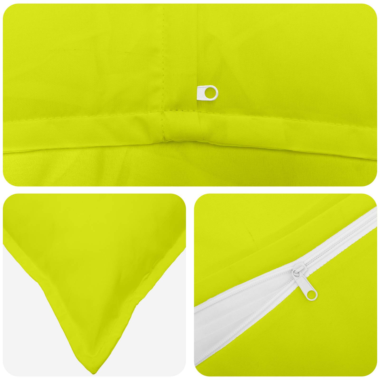 Federa 12 pz HOUTEN Verde brillante. 40 x 40 cm Poliestere