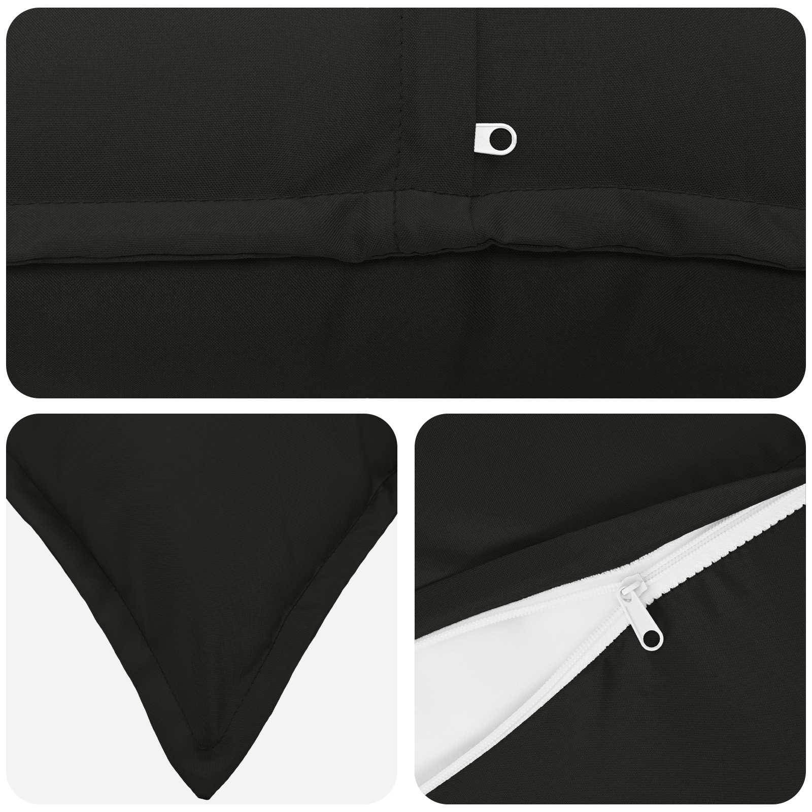 Federa 2 pz HOUTEN Nero 40 x 40 cm Poliestere