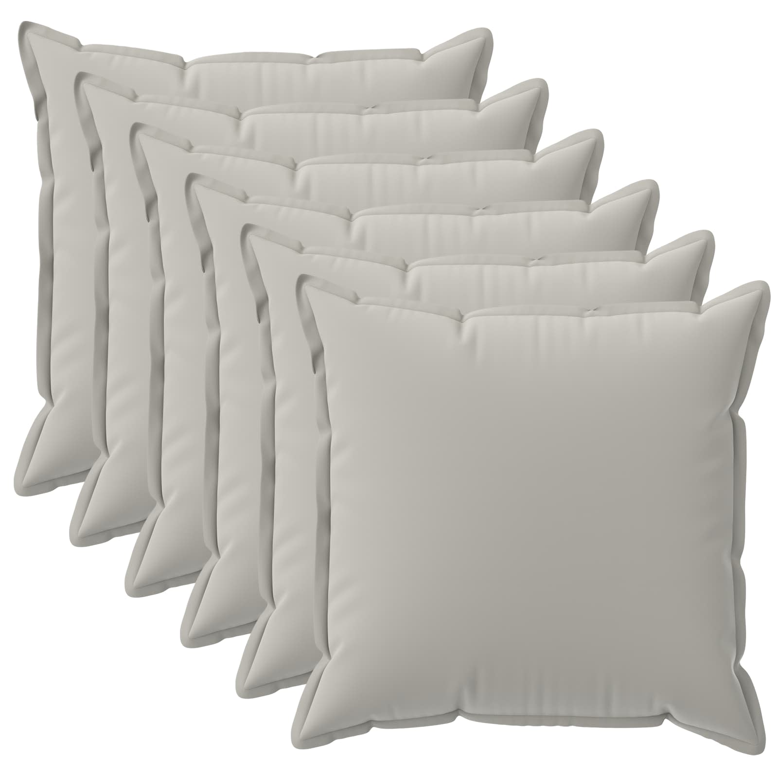 Federa 6 pz HOUTEN Grigio 40 x 40 cm Poliestere
